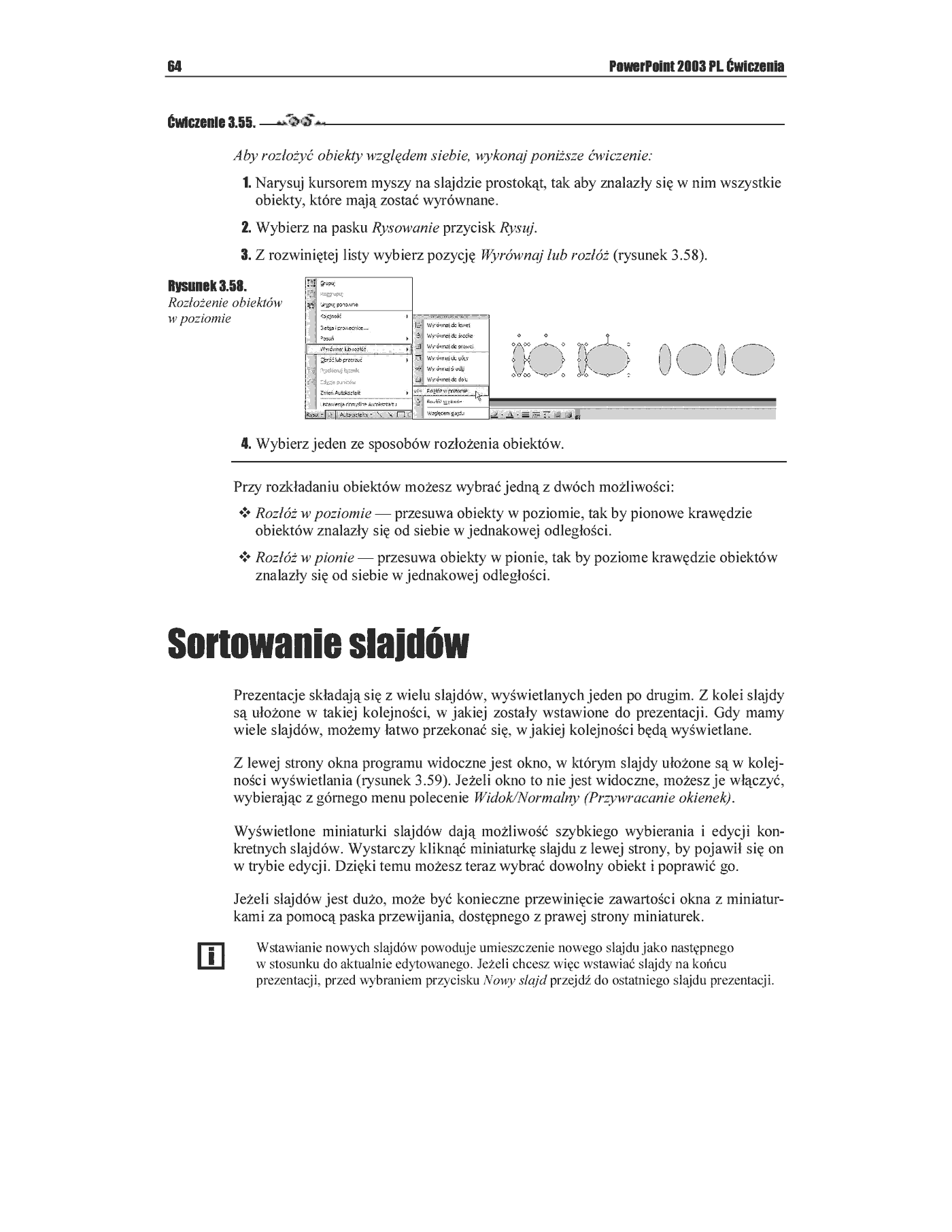 Fragment „PowerPoint 2003 PL. Ćwiczenia” — strona 45 z 49