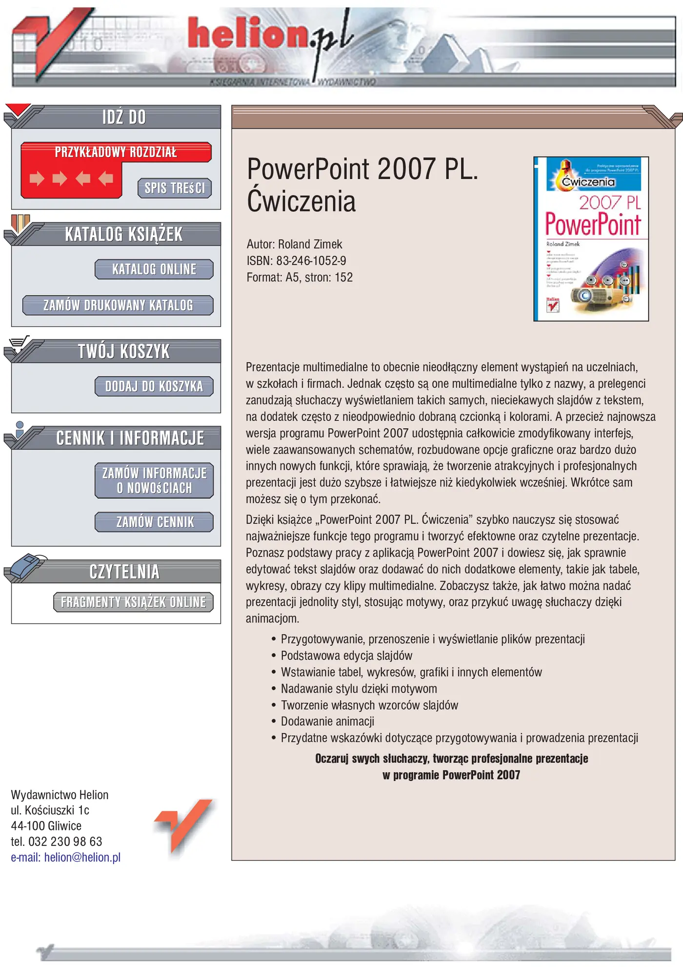 Fragment „PowerPoint 2007 PL. Ćwiczenia” — strona 1 z 38