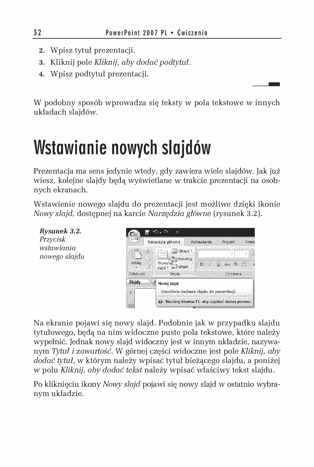 Fragment „PowerPoint 2007 PL. Ćwiczenia” — strona 4 z 38