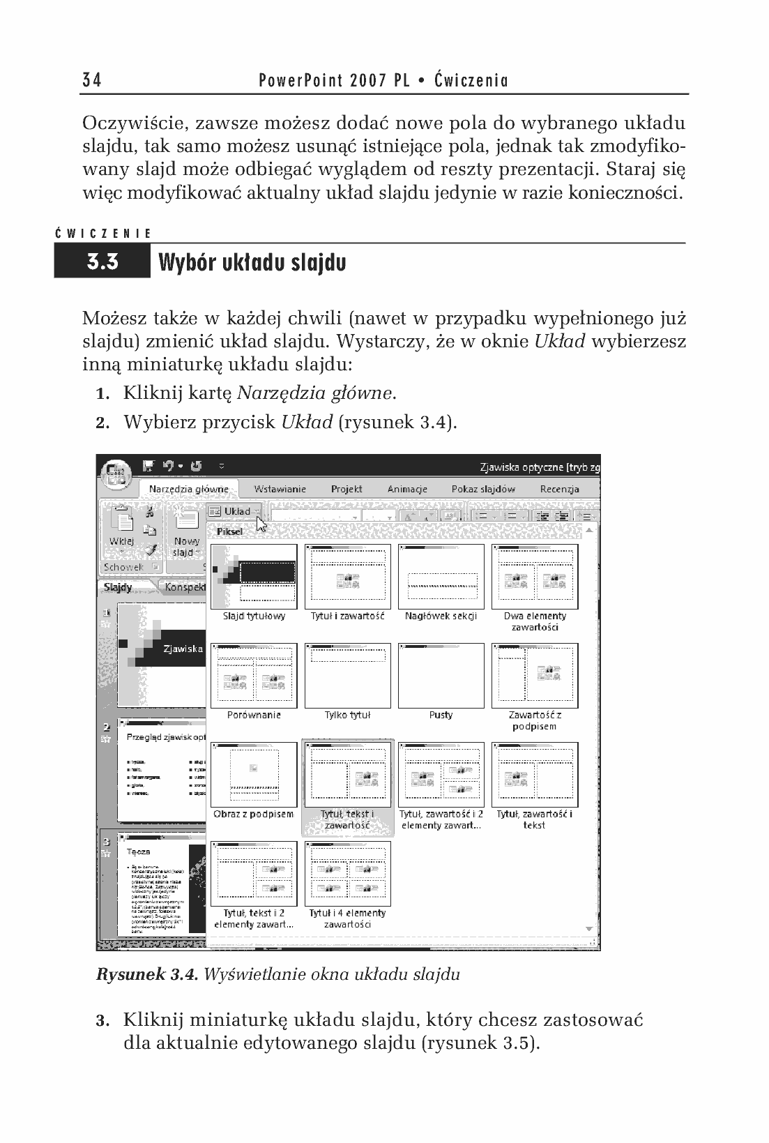 Fragment „PowerPoint 2007 PL. Ćwiczenia” — strona 6 z 38