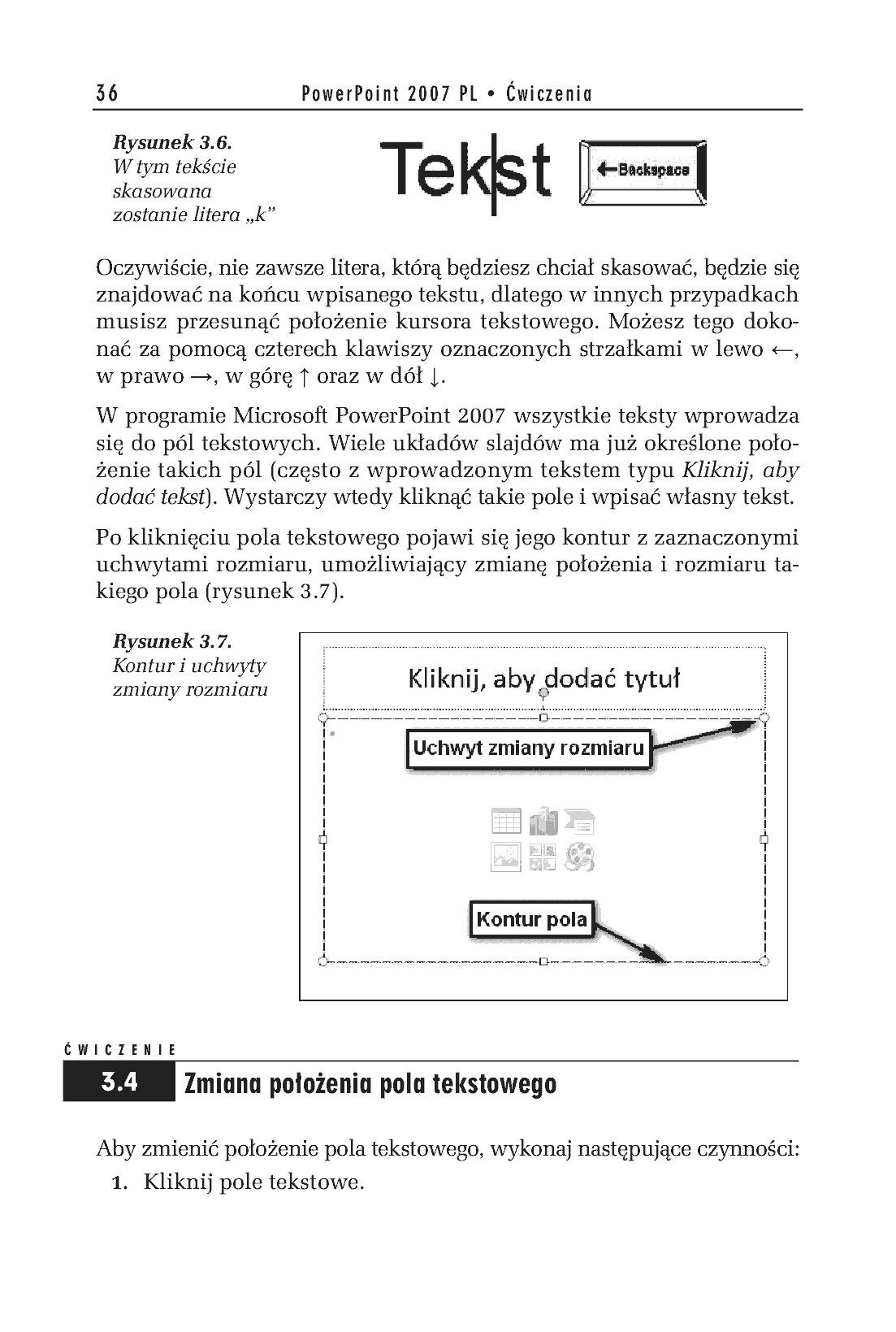 Fragment „PowerPoint 2007 PL. Ćwiczenia” — strona 8 z 38