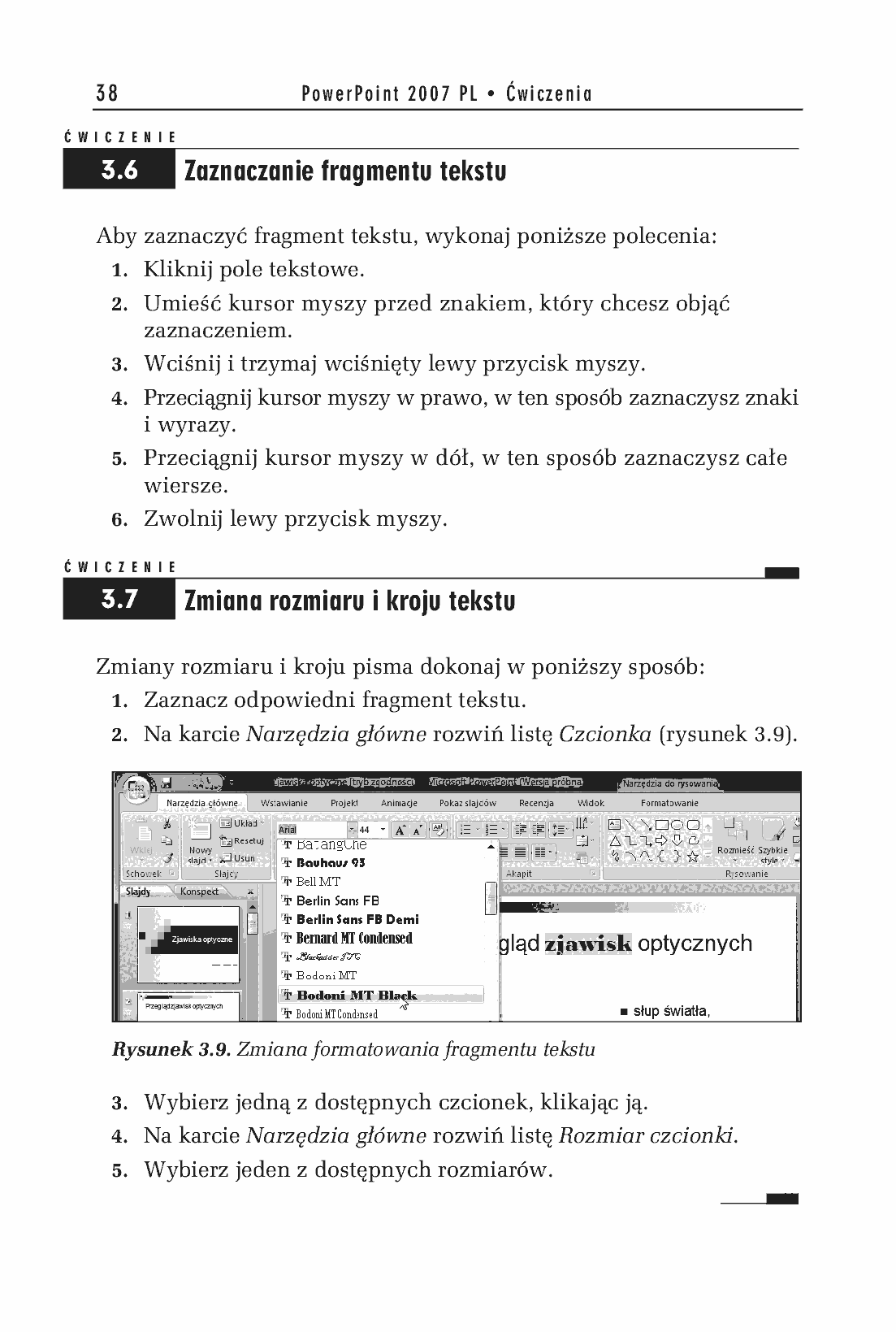 Fragment „PowerPoint 2007 PL. Ćwiczenia” — strona 10 z 38