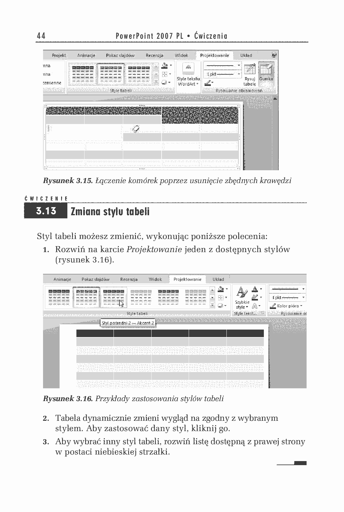 Fragment „PowerPoint 2007 PL. Ćwiczenia” — strona 16 z 38