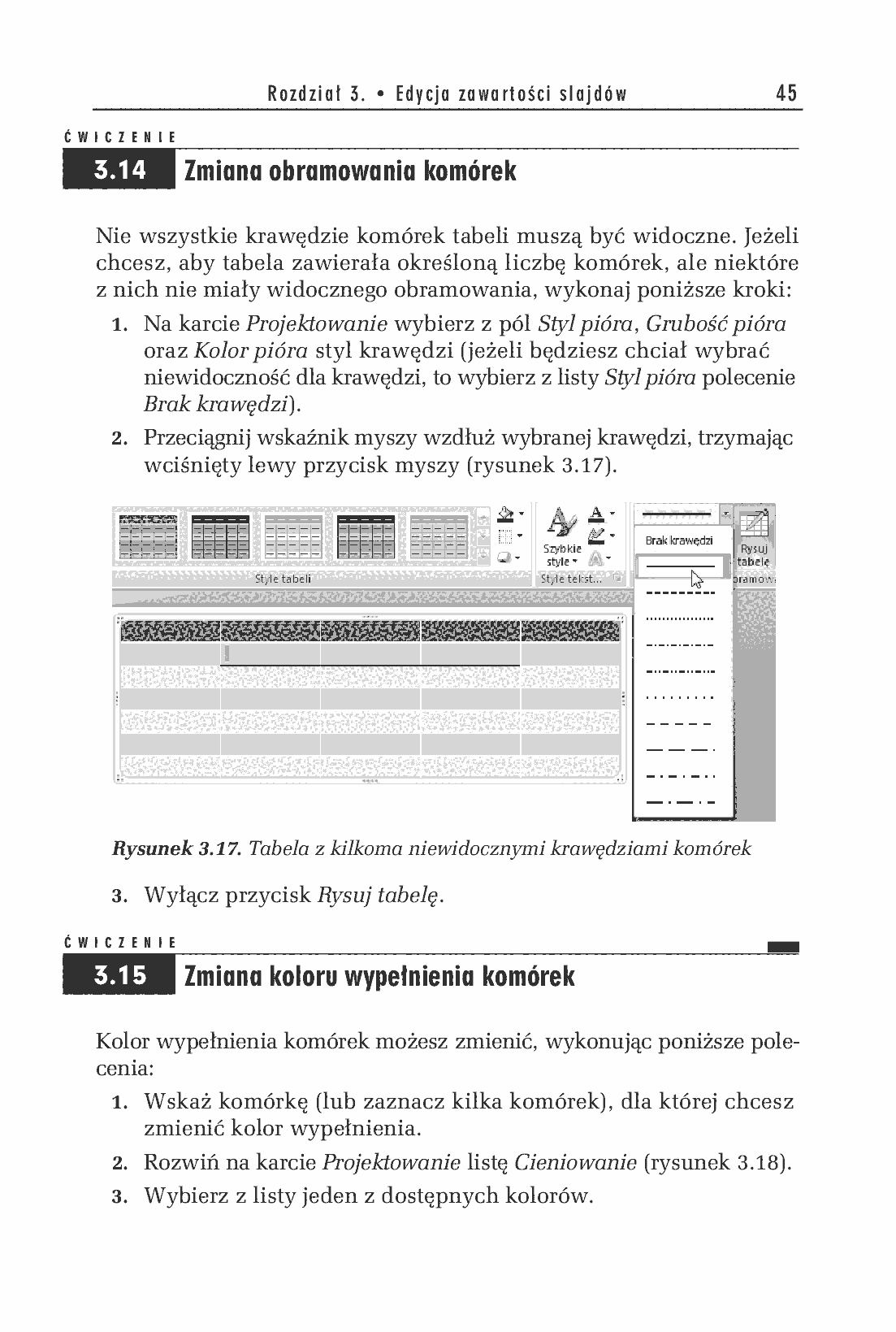 Fragment „PowerPoint 2007 PL. Ćwiczenia” — strona 17 z 38