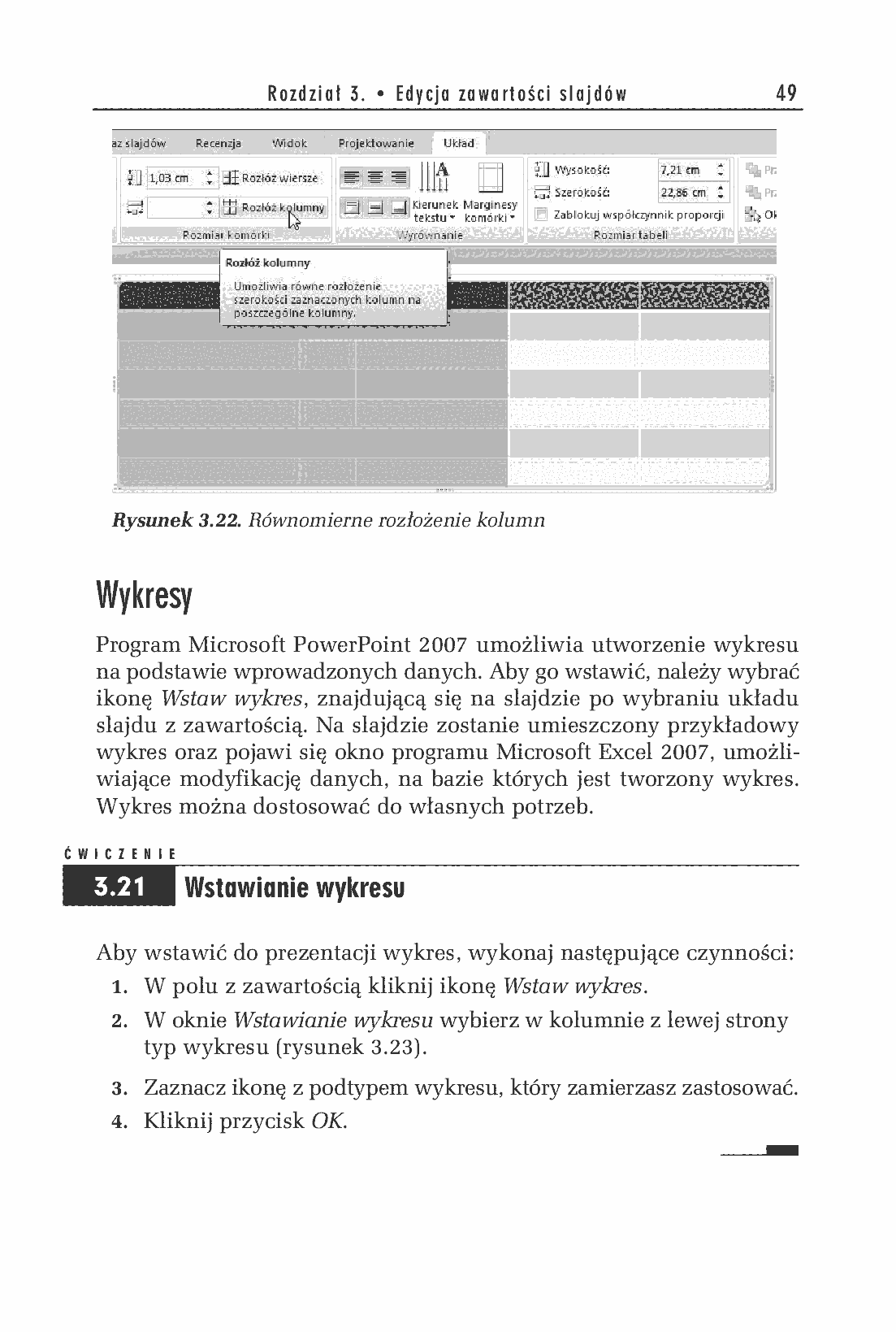 Fragment „PowerPoint 2007 PL. Ćwiczenia” — strona 21 z 38