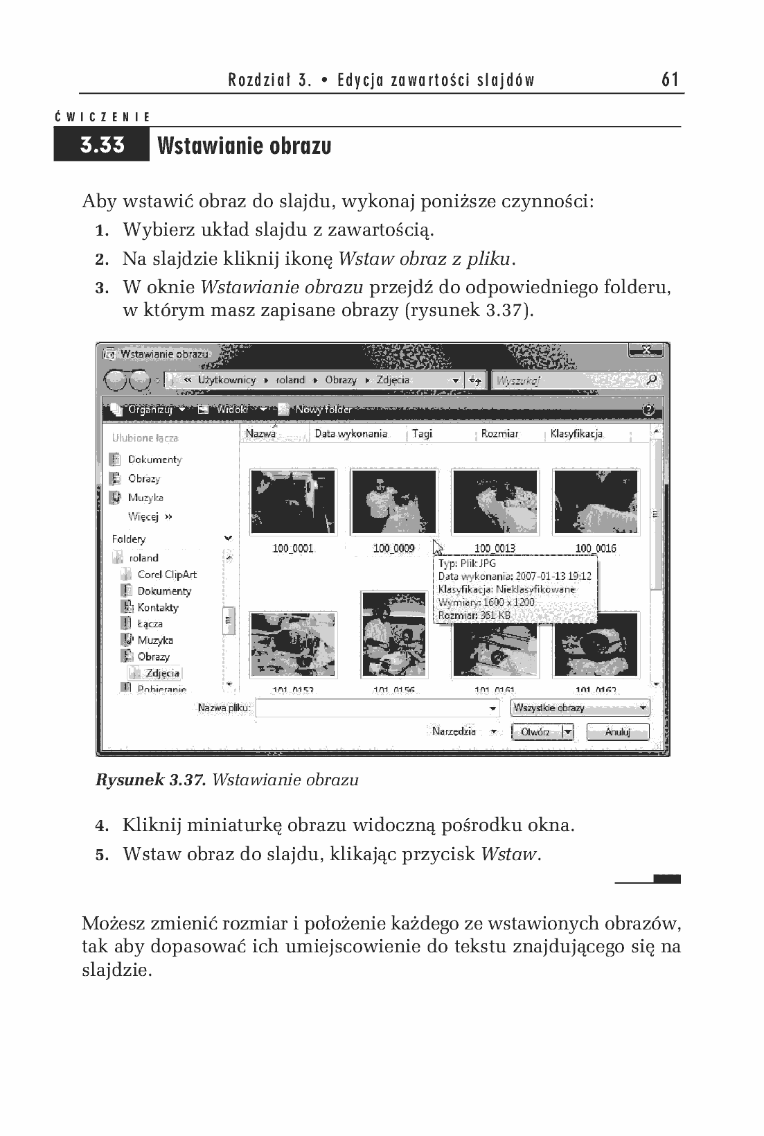 Fragment „PowerPoint 2007 PL. Ćwiczenia” — strona 33 z 38