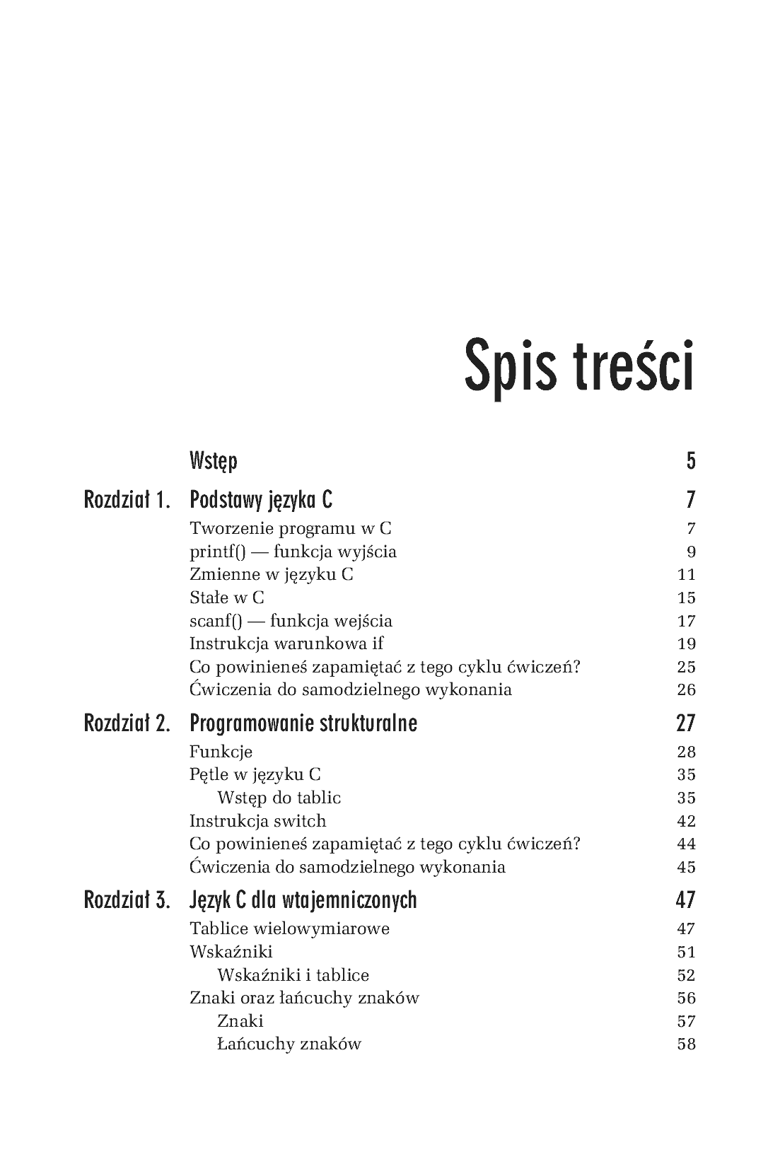 Fragment „Programowanie w języku C. Ćwiczenia praktyczne. Wydanie II” — strona 3 z 22