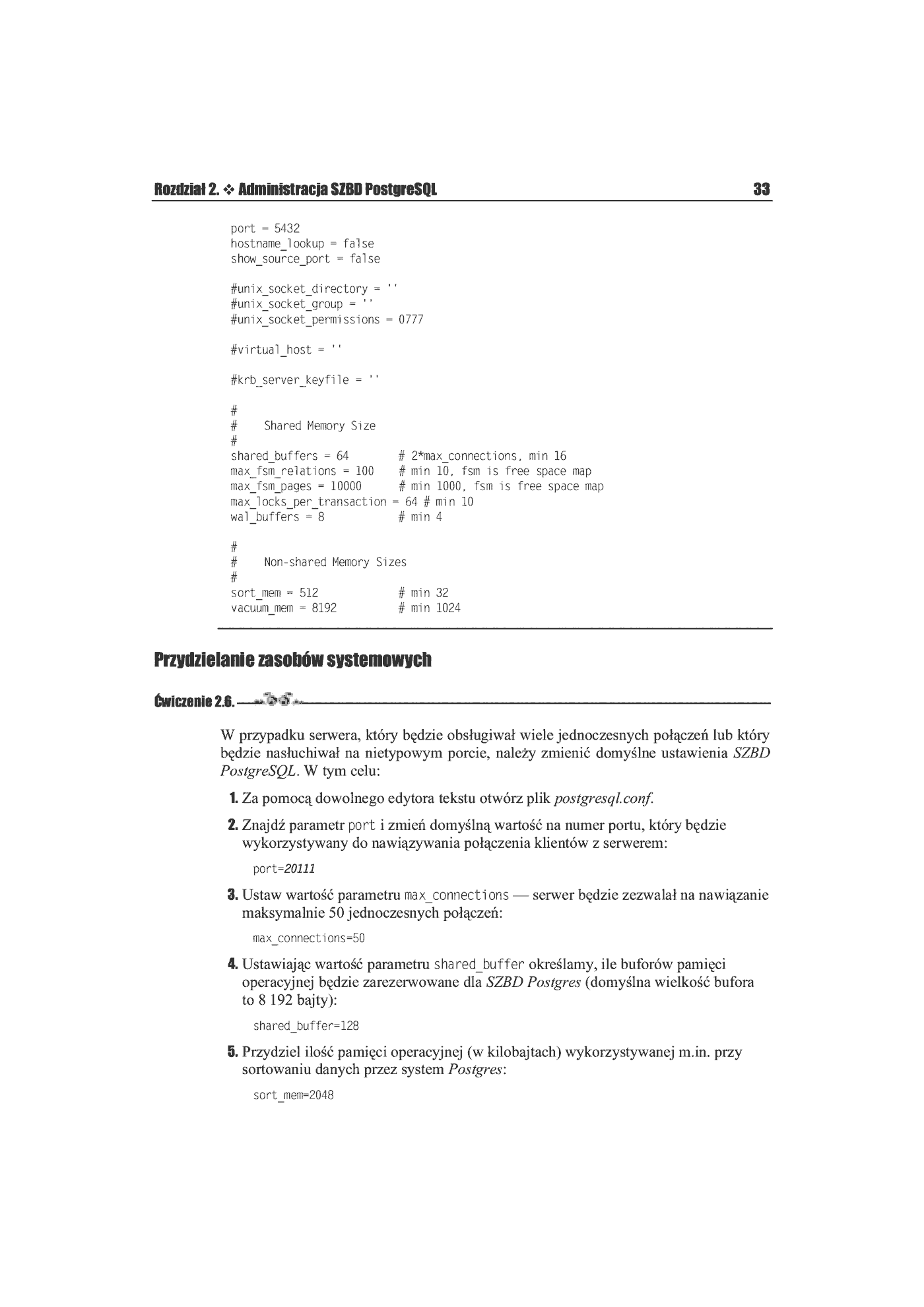 Fragment „PostgreSQL 7.2. Ćwiczenia praktyczne” — strona 8 z 25