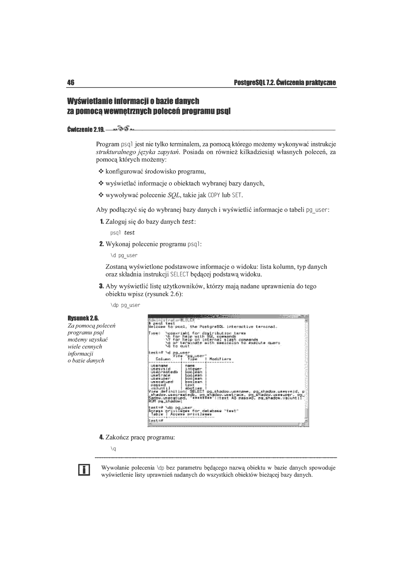 Fragment „PostgreSQL 7.2. Ćwiczenia praktyczne” — strona 21 z 25