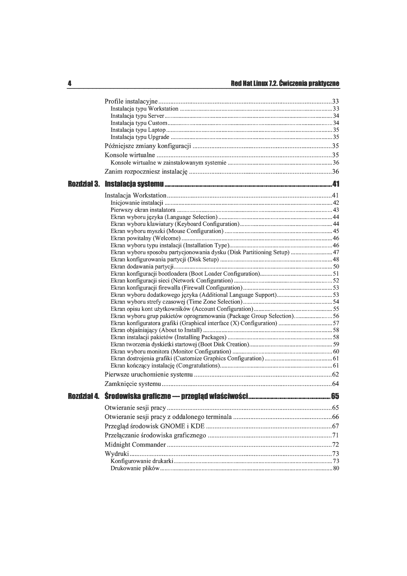 Fragment „Red Hat Linux 7.2. Ćwiczenia praktyczne” — strona 3 z 28