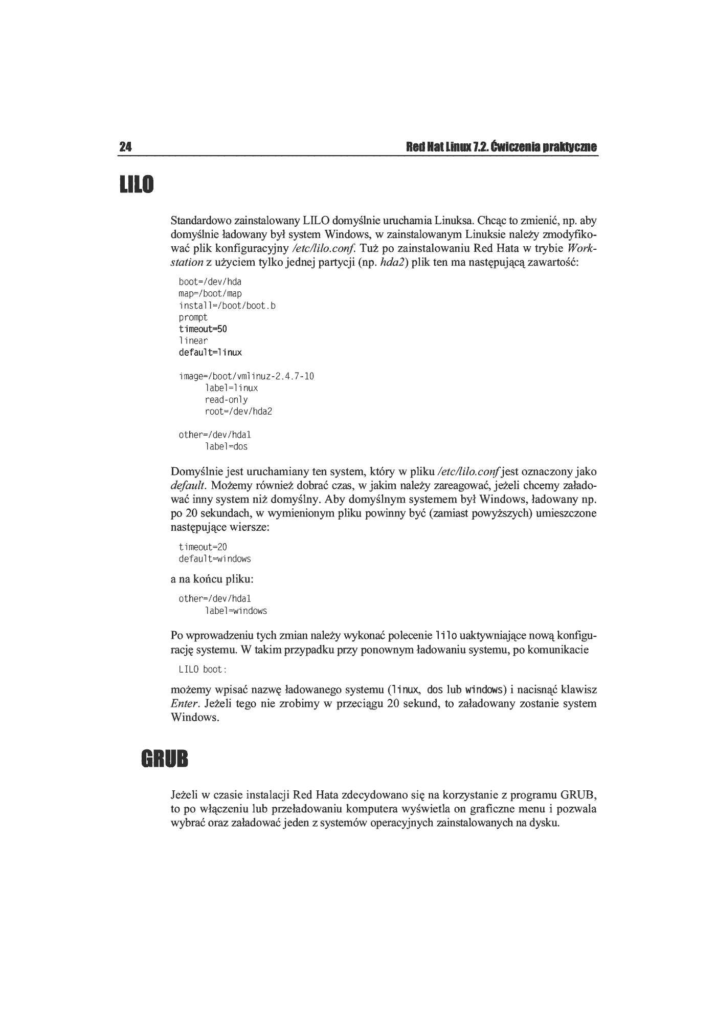 Fragment „Red Hat Linux 7.2. Ćwiczenia praktyczne” — strona 13 z 28