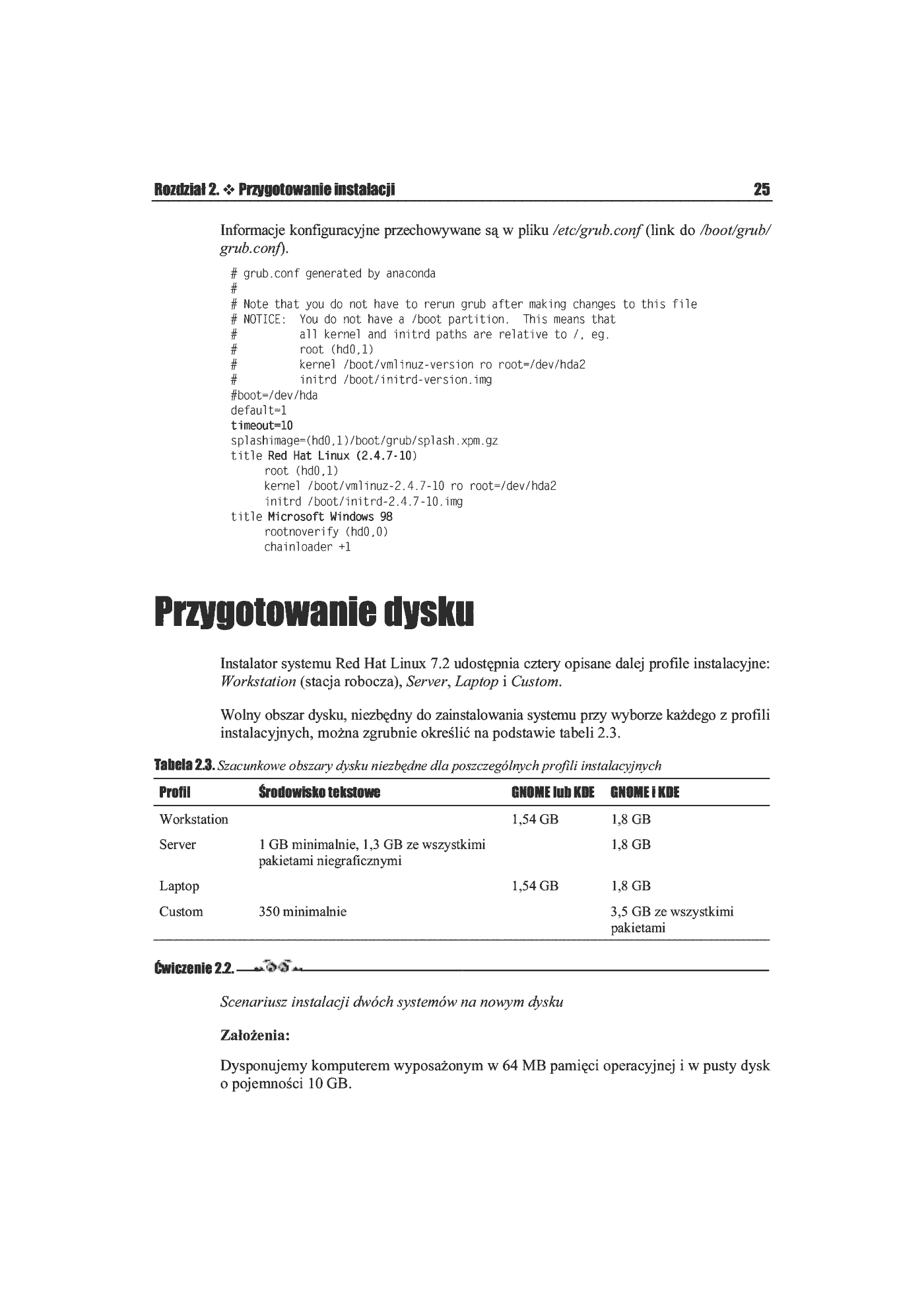 Fragment „Red Hat Linux 7.2. Ćwiczenia praktyczne” — strona 14 z 28