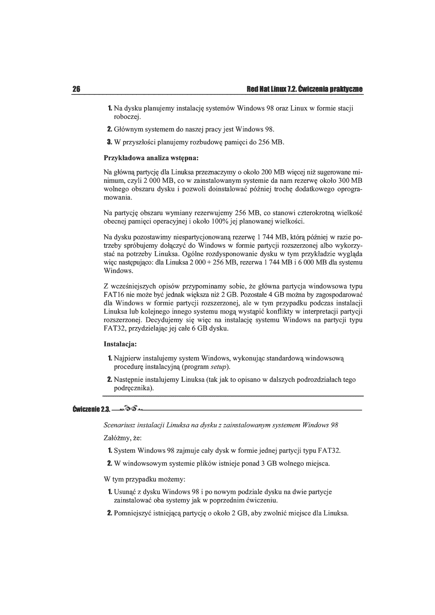 Fragment „Red Hat Linux 7.2. Ćwiczenia praktyczne” — strona 15 z 28