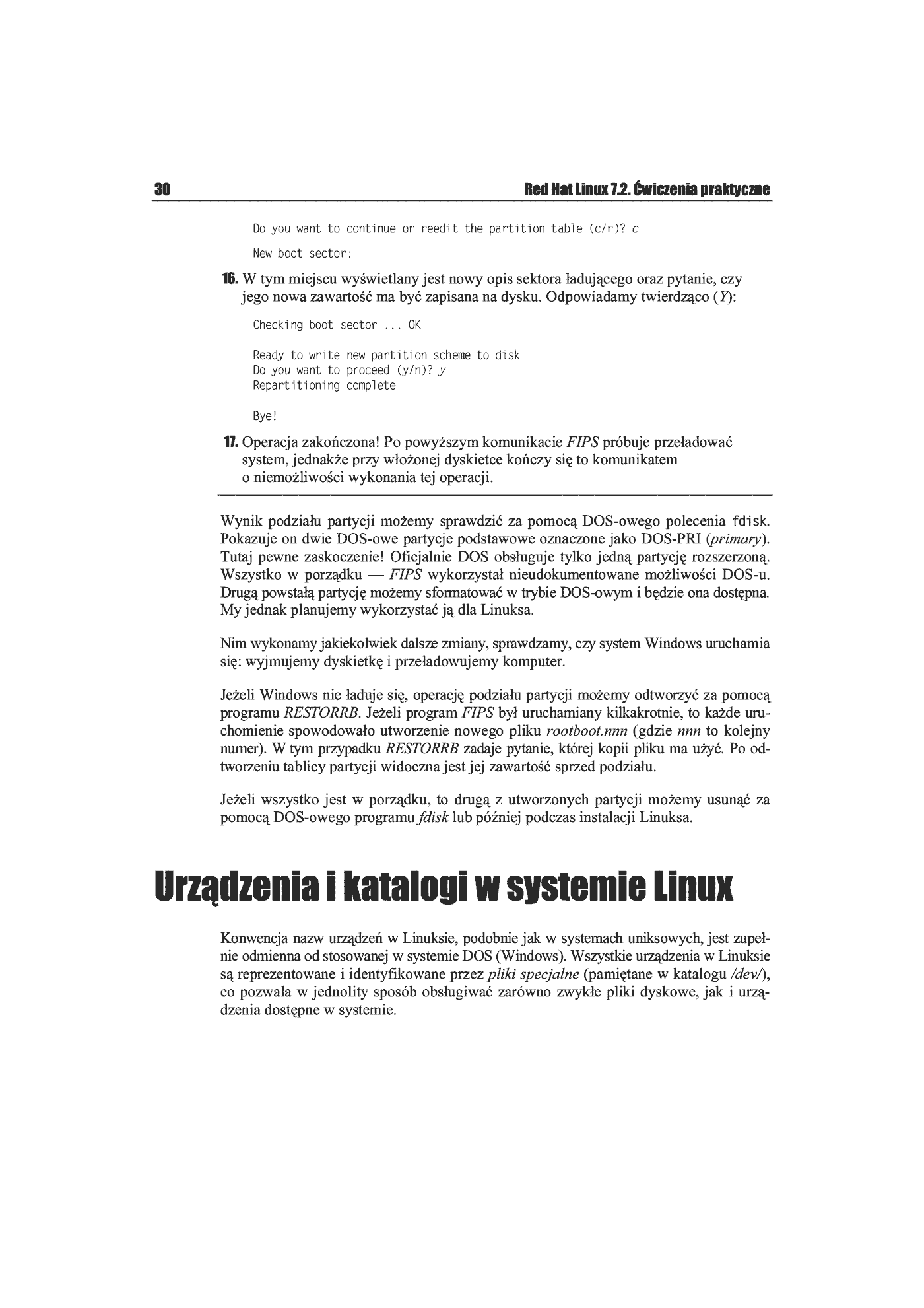 Fragment „Red Hat Linux 7.2. Ćwiczenia praktyczne” — strona 19 z 28