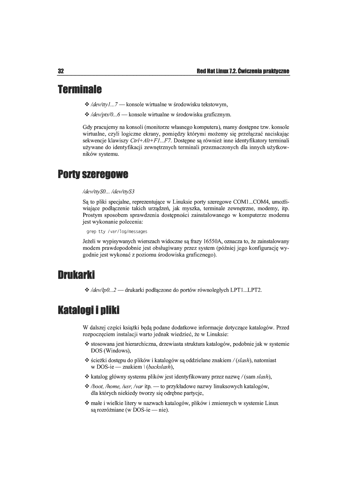 Fragment „Red Hat Linux 7.2. Ćwiczenia praktyczne” — strona 21 z 28