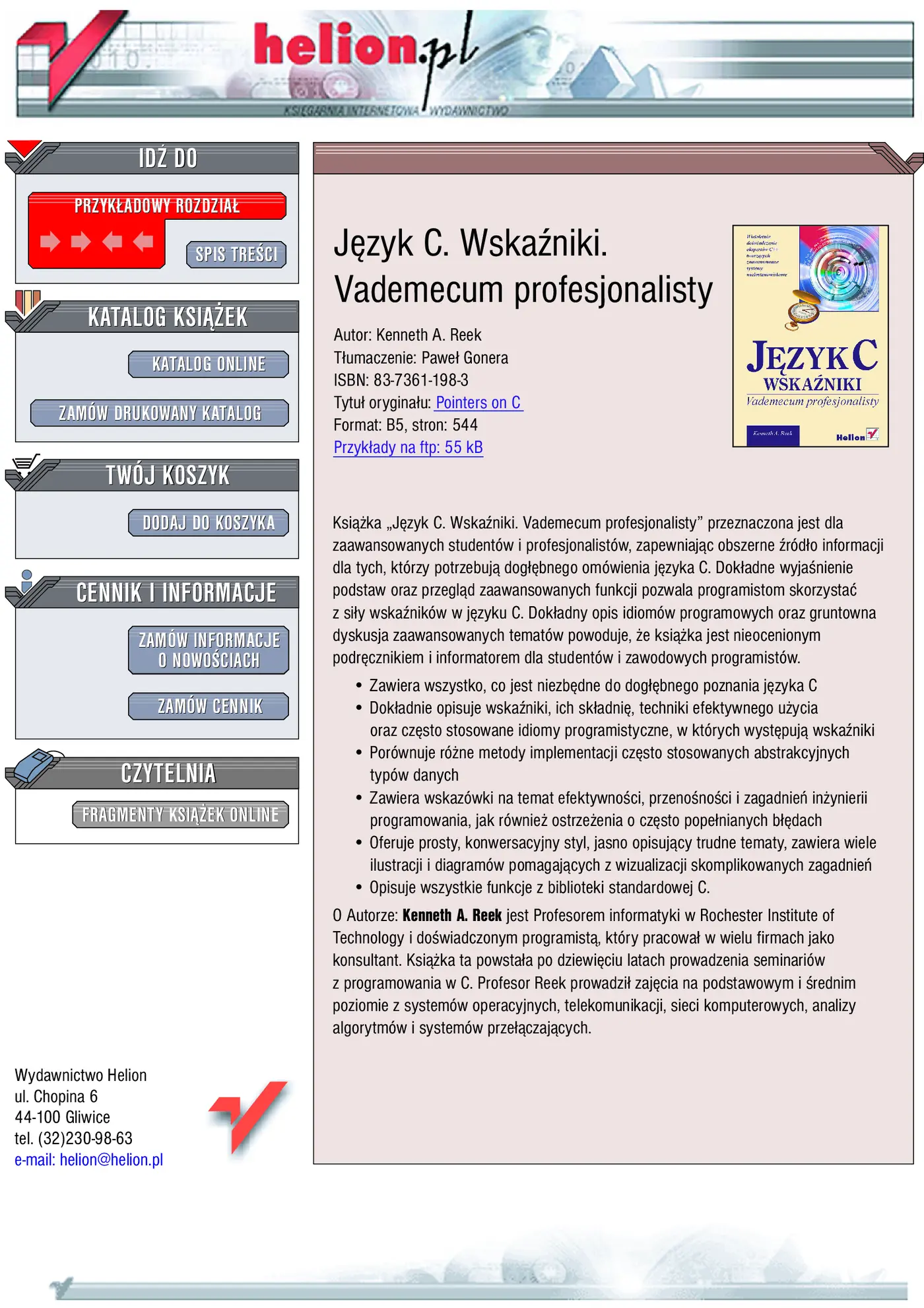 Fragment „Język C. Wskaźniki. Vademecum profesjonalisty” — strona 1 z 33