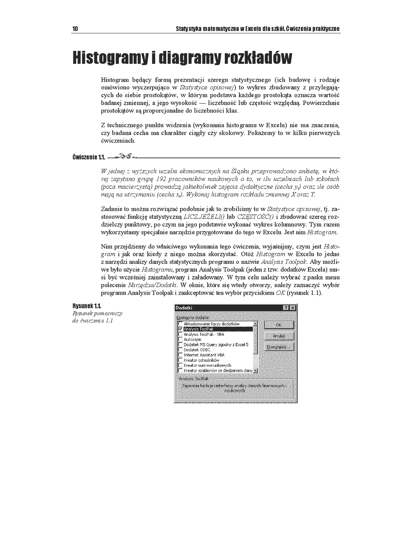Fragment „Statystyka matematyczna w Excelu dla szkół. Ćwiczenia praktyczne” — strona 5 z 18