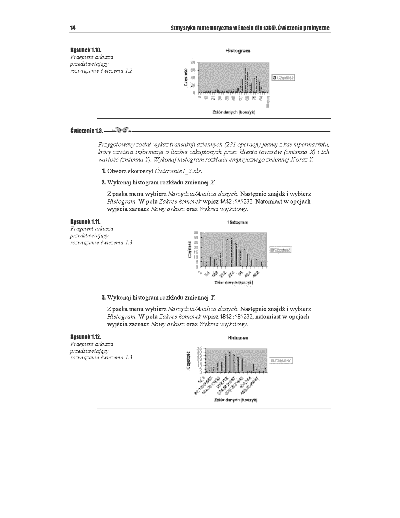 Fragment „Statystyka matematyczna w Excelu dla szkół. Ćwiczenia praktyczne” — strona 9 z 18