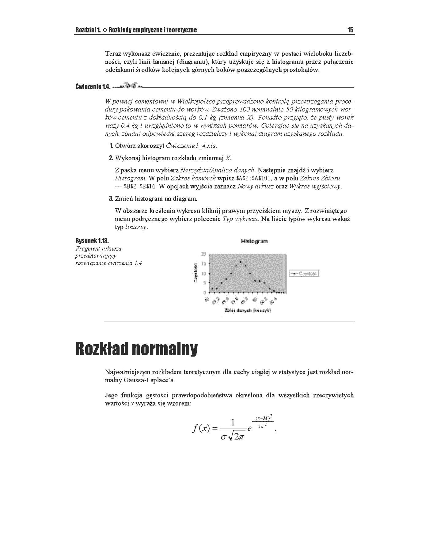 Fragment „Statystyka matematyczna w Excelu dla szkół. Ćwiczenia praktyczne” — strona 10 z 18