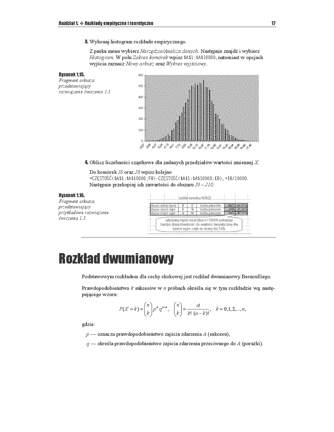Fragment „Statystyka matematyczna w Excelu dla szkół. Ćwiczenia praktyczne” — strona 12 z 18