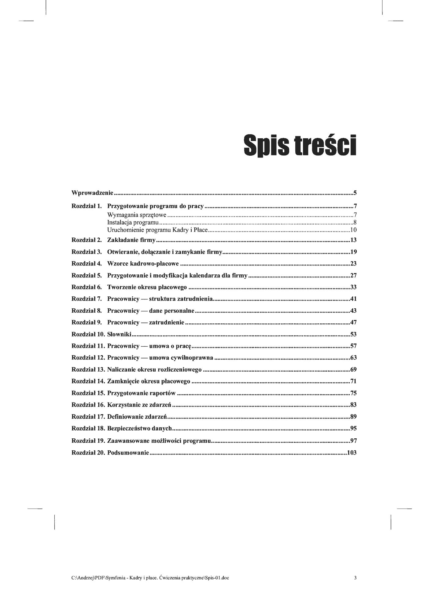 Fragment „Symfonia - kadry i płace. Ćwiczenia praktyczne” — strona 2 z 9