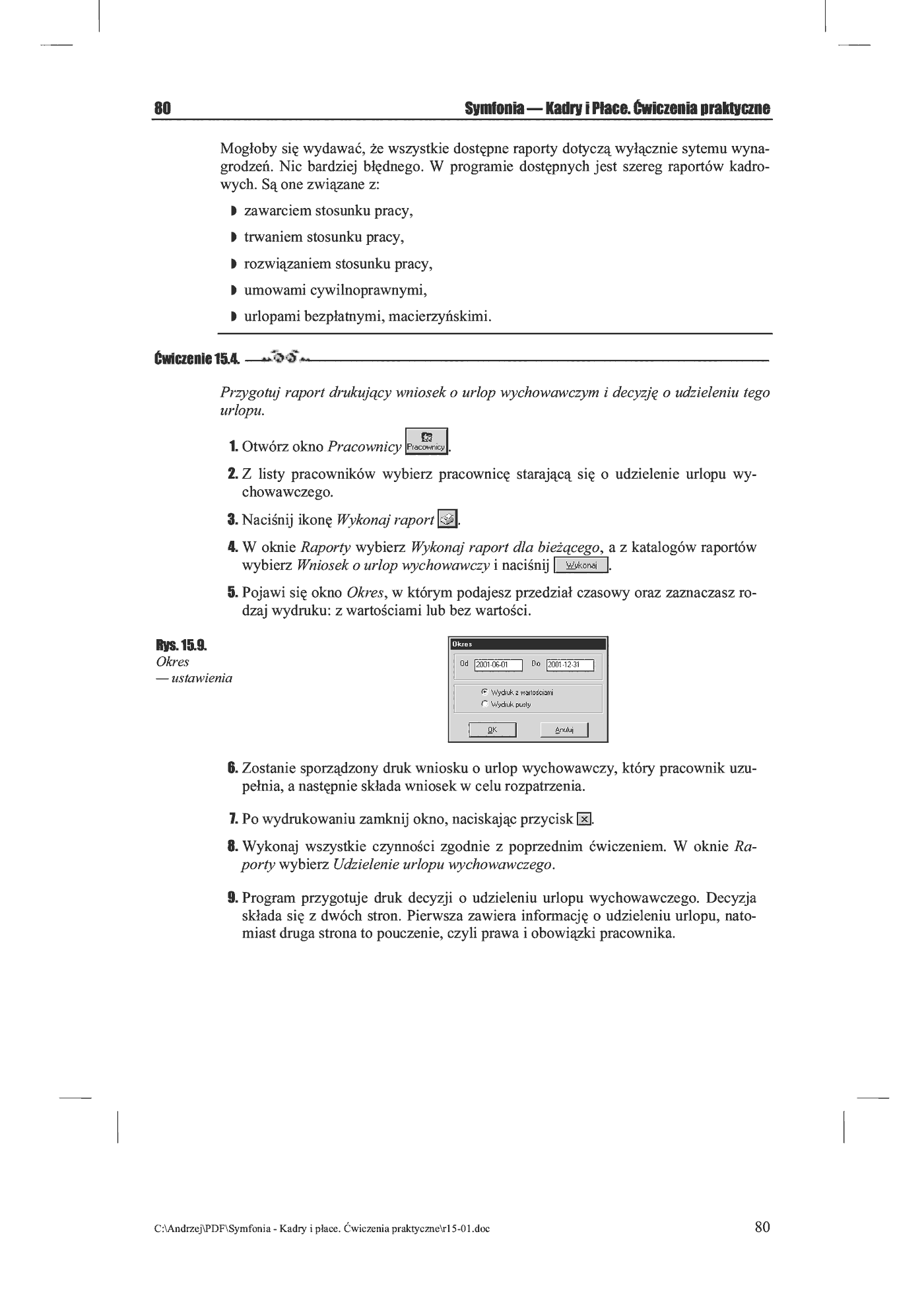 Fragment „Symfonia - kadry i płace. Ćwiczenia praktyczne” — strona 8 z 9