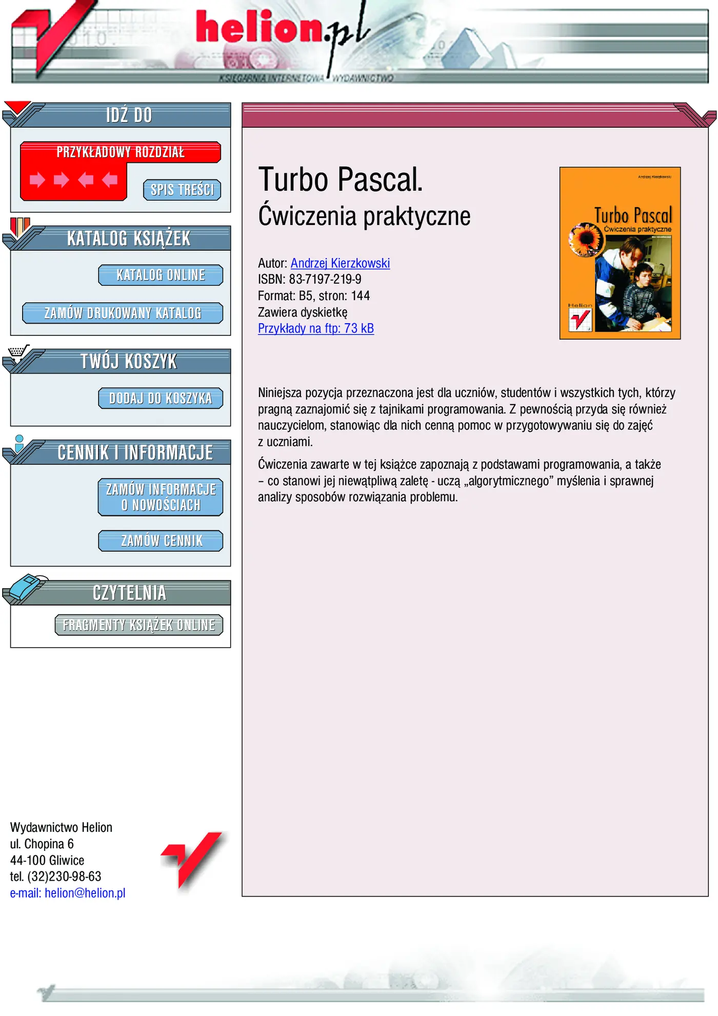 Fragment „Turbo Pascal. Ćwiczenia praktyczne” — strona 1 z 16