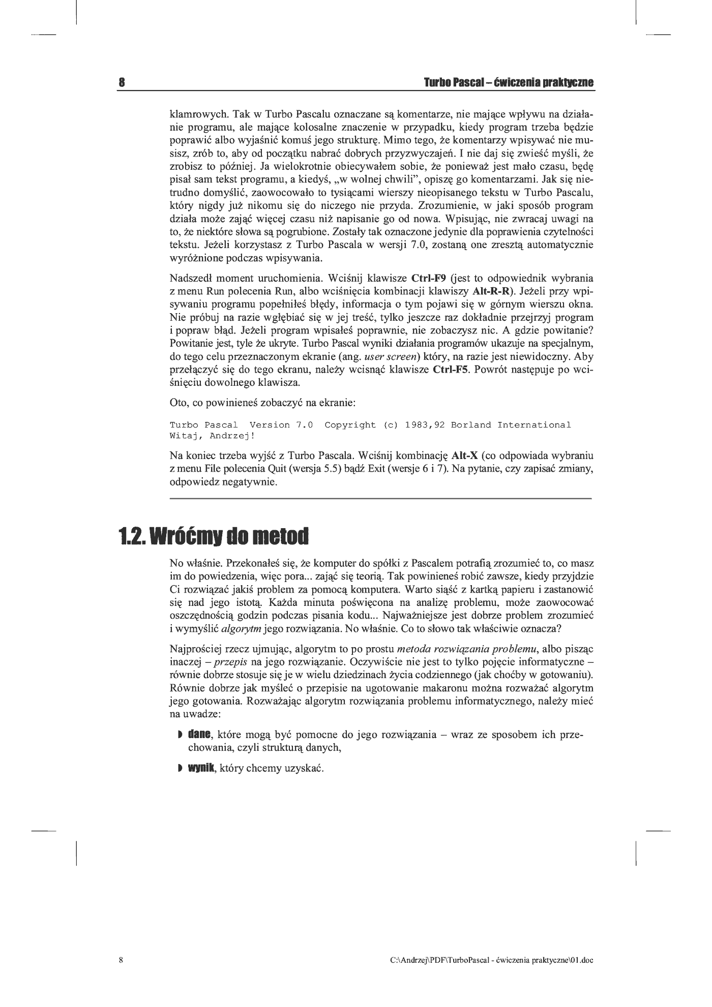 Fragment „Turbo Pascal. Ćwiczenia praktyczne” — strona 4 z 16