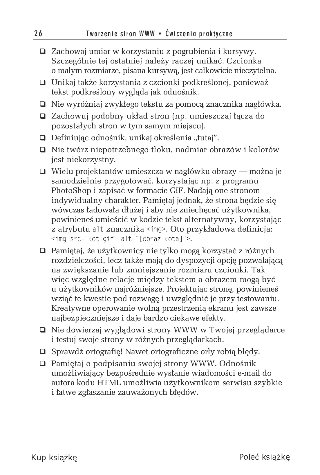 Fragment „Tworzenie stron WWW. Ćwiczenia praktyczne. Wydanie III” — strona 8 z 10
