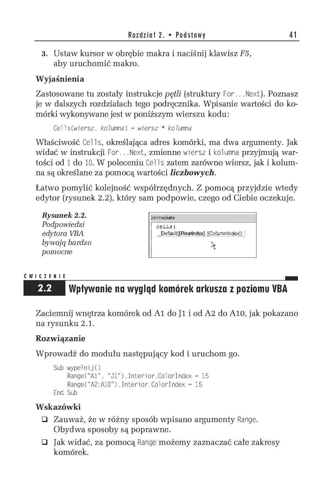 Fragment „Tworzenie makr w VBA dla Excela 2003/2007. Ćwiczenia” — strona 6 z 20