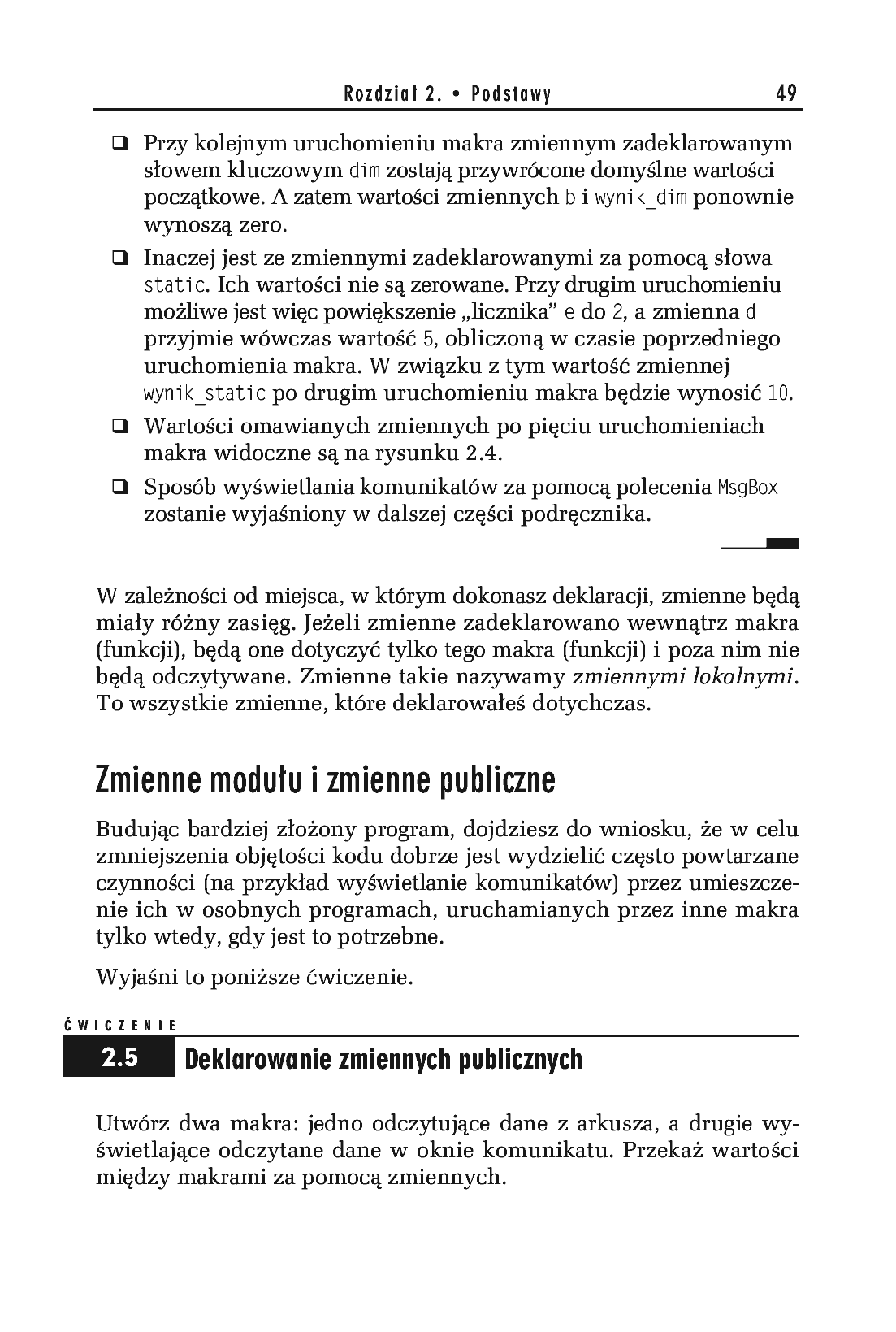 Fragment „Tworzenie makr w VBA dla Excela 2003/2007. Ćwiczenia” — strona 14 z 20