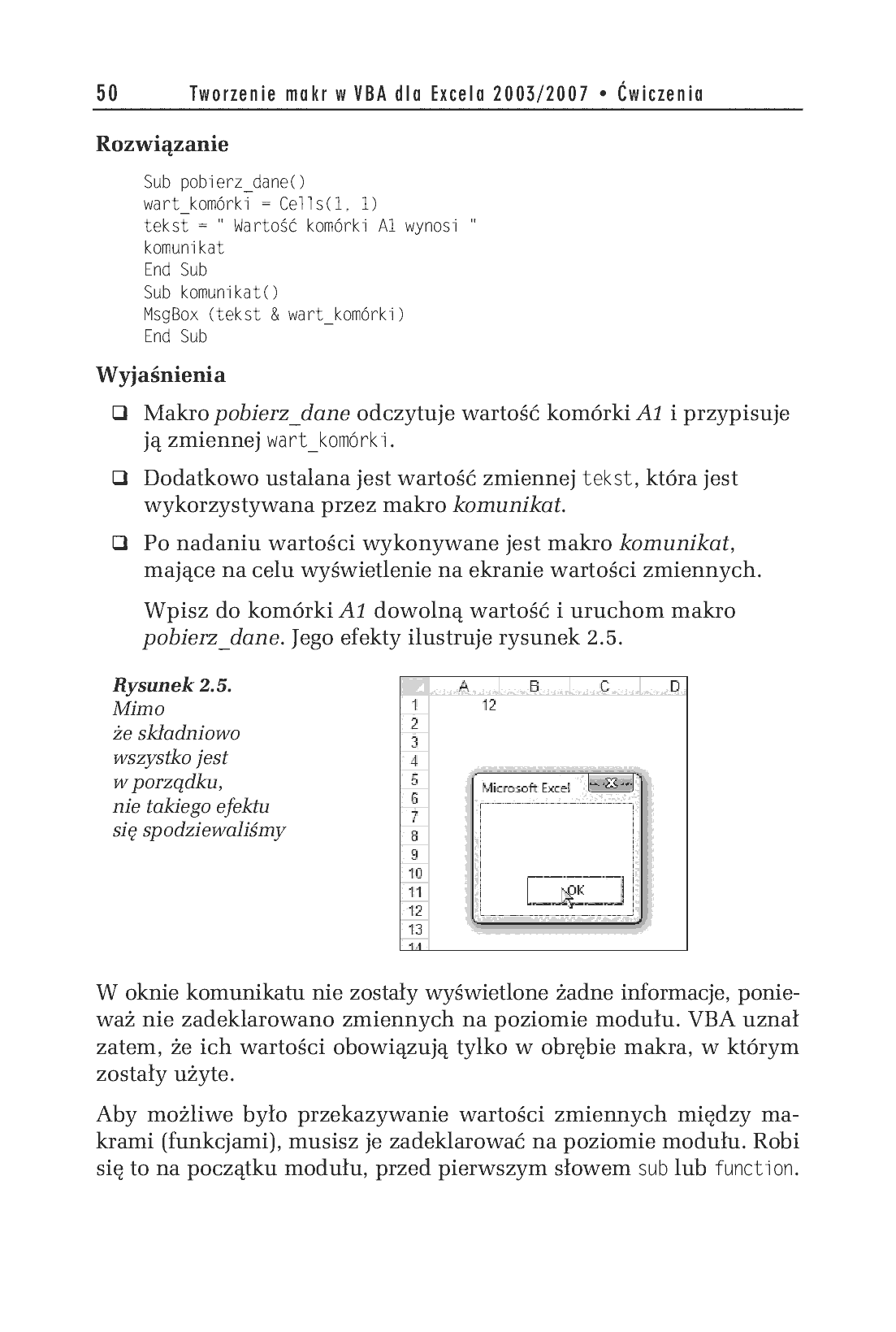 Fragment „Tworzenie makr w VBA dla Excela 2003/2007. Ćwiczenia” — strona 15 z 20