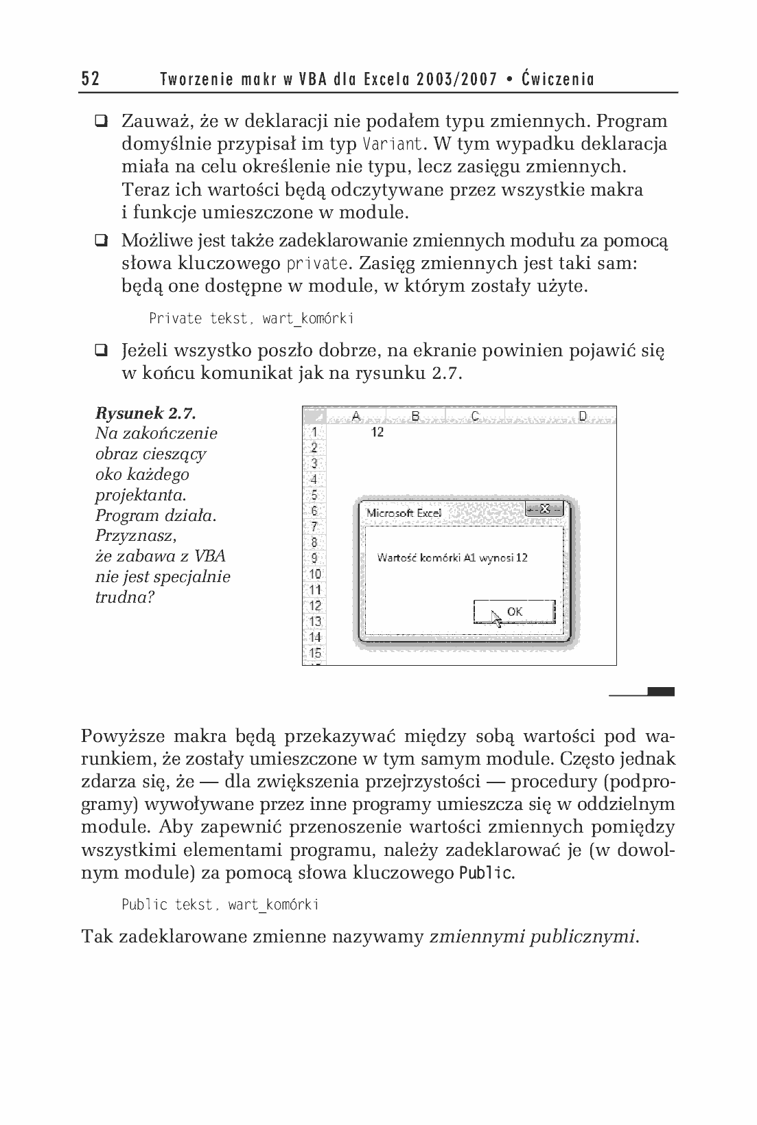 Fragment „Tworzenie makr w VBA dla Excela 2003/2007. Ćwiczenia” — strona 17 z 20