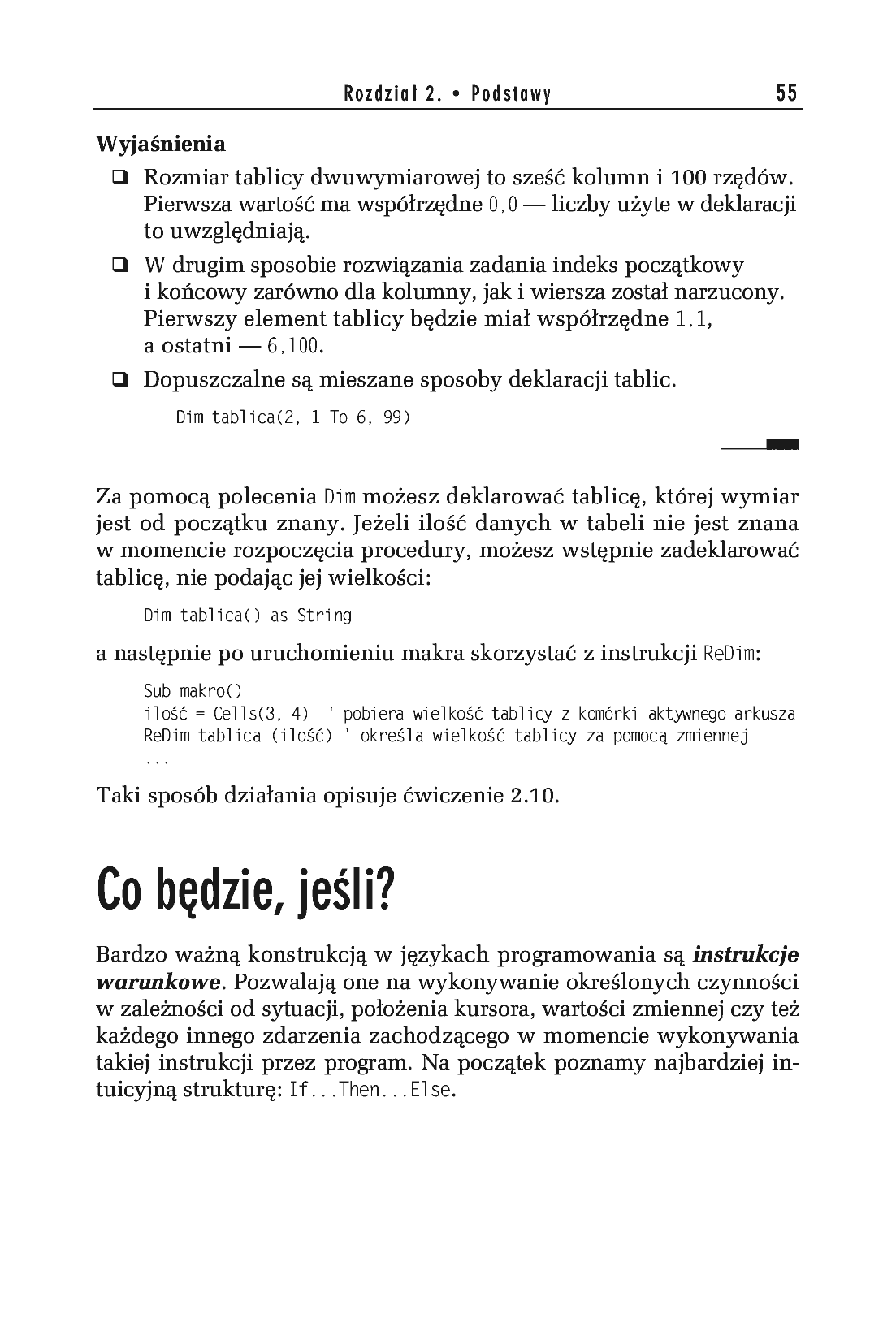 Fragment „Tworzenie makr w VBA dla Excela 2003/2007. Ćwiczenia” — strona 20 z 20