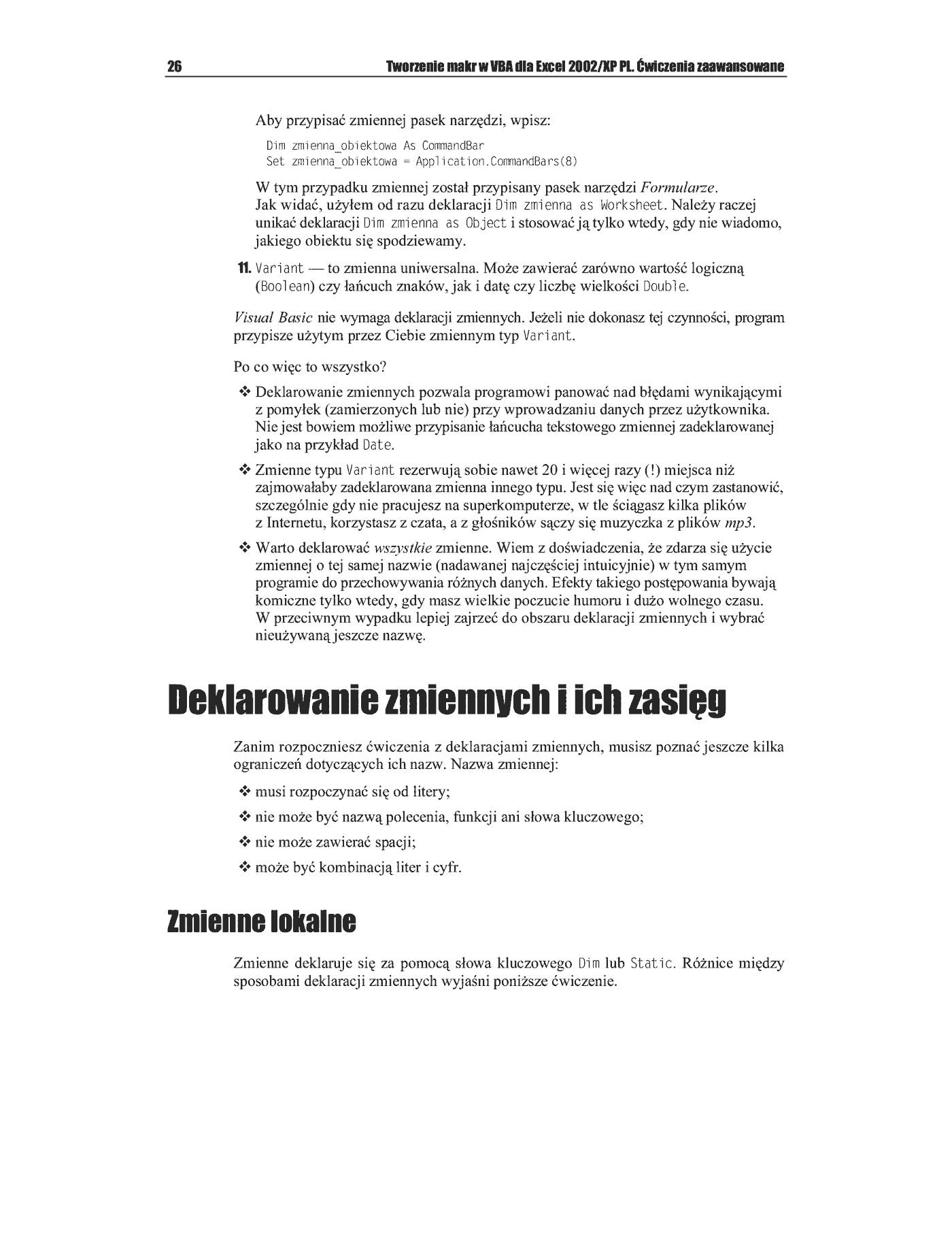 Fragment „Tworzenie makr w VBA dla Excela 2002/XP PL. Ćwiczenia zaawansowane” — strona 9 z 13
