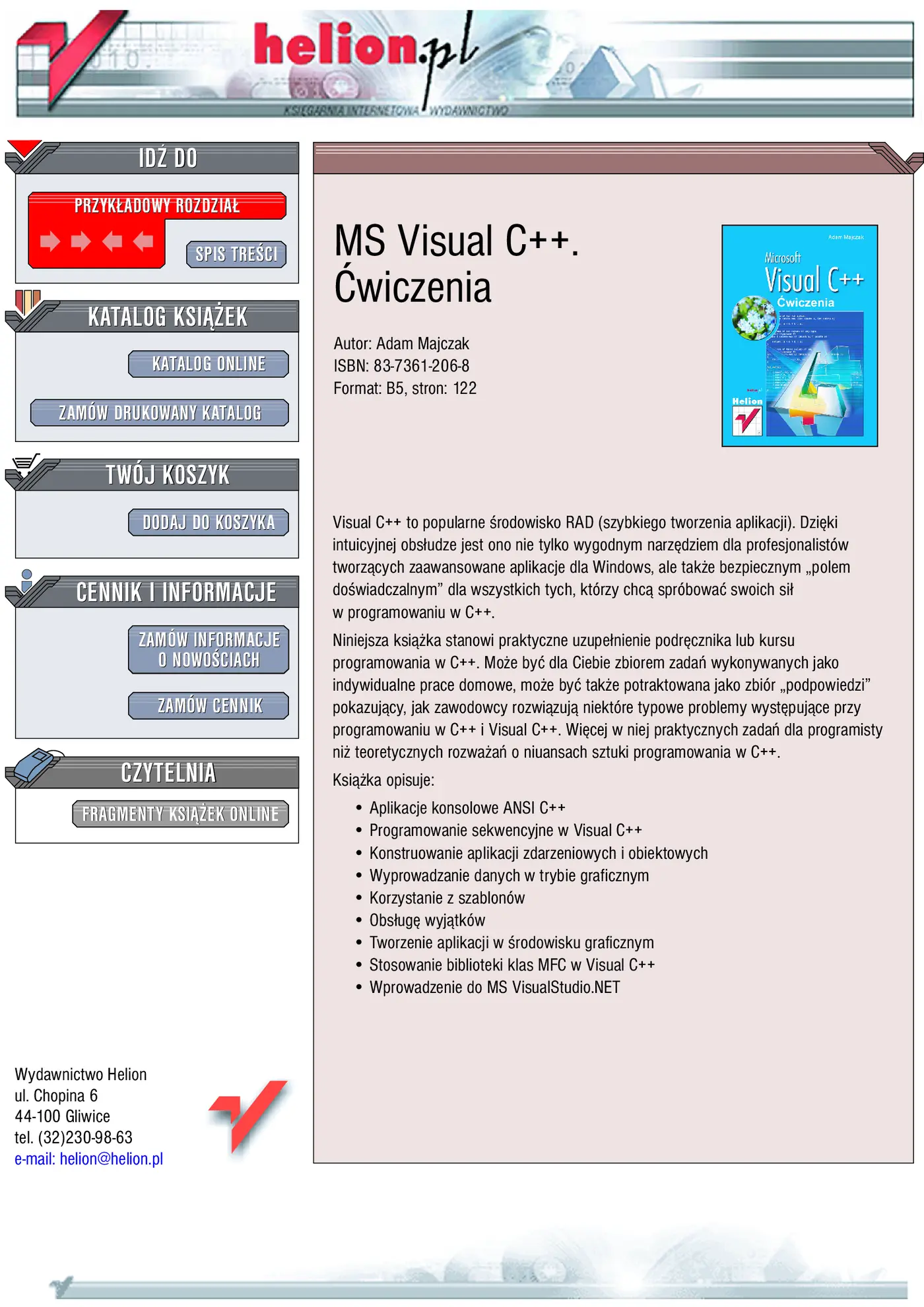Fragment „MS Visual C++. Ćwiczenia” — strona 1 z 11