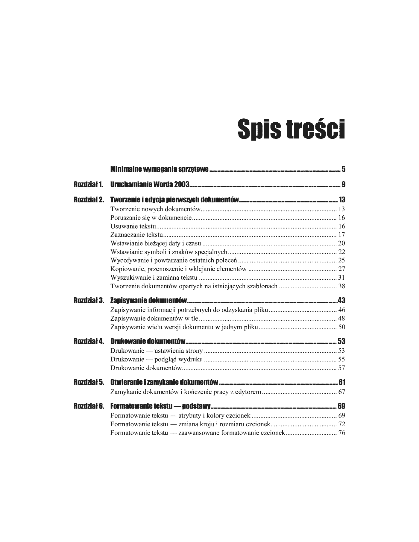 Fragment „Word 2003 PL. Ćwiczenia praktyczne” — strona 2 z 13