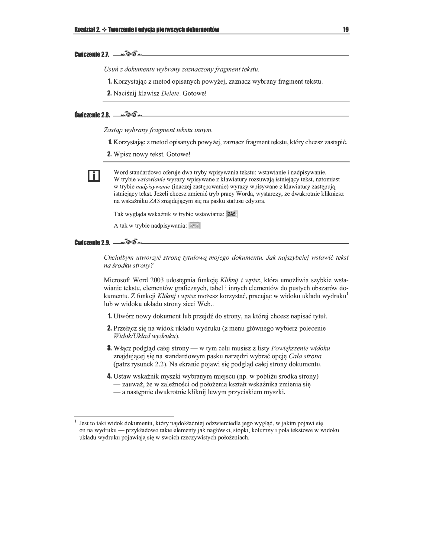 Fragment „Word 2003 PL. Ćwiczenia praktyczne” — strona 10 z 13