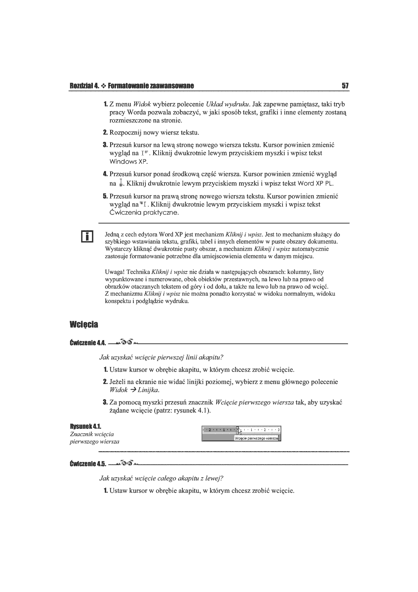 Fragment „MS Word 2002/XP. Ćwiczenia praktyczne” — strona 6 z 27