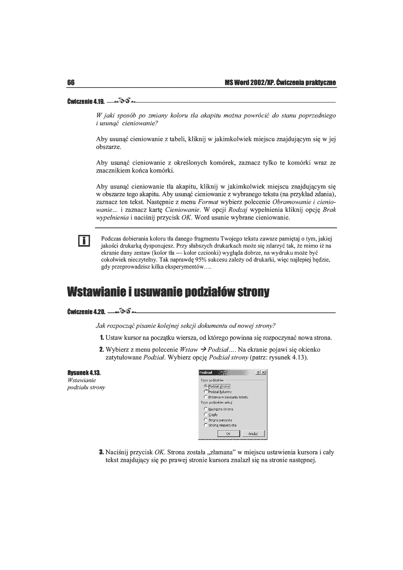 Fragment „MS Word 2002/XP. Ćwiczenia praktyczne” — strona 15 z 27