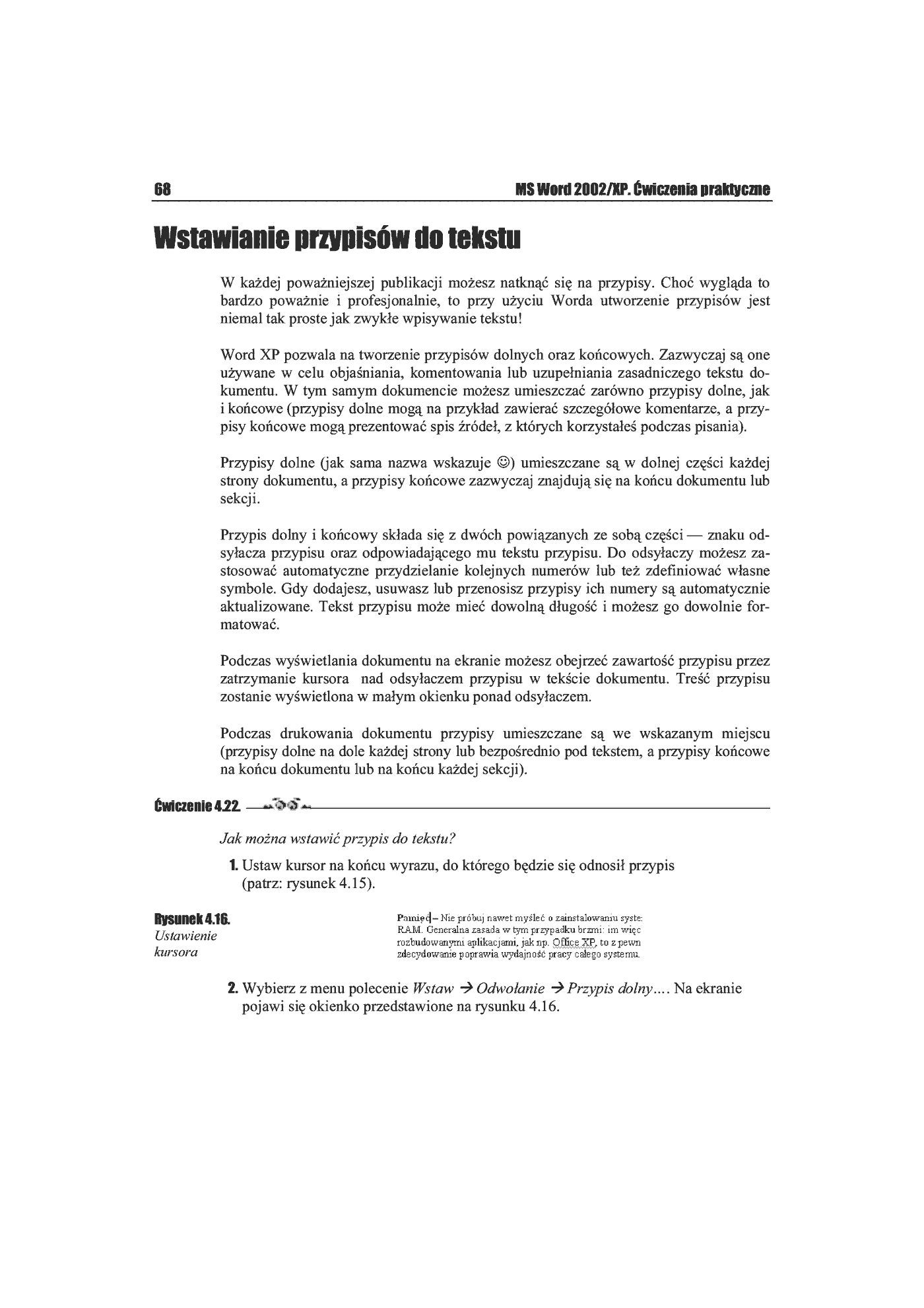 Fragment „MS Word 2002/XP. Ćwiczenia praktyczne” — strona 17 z 27