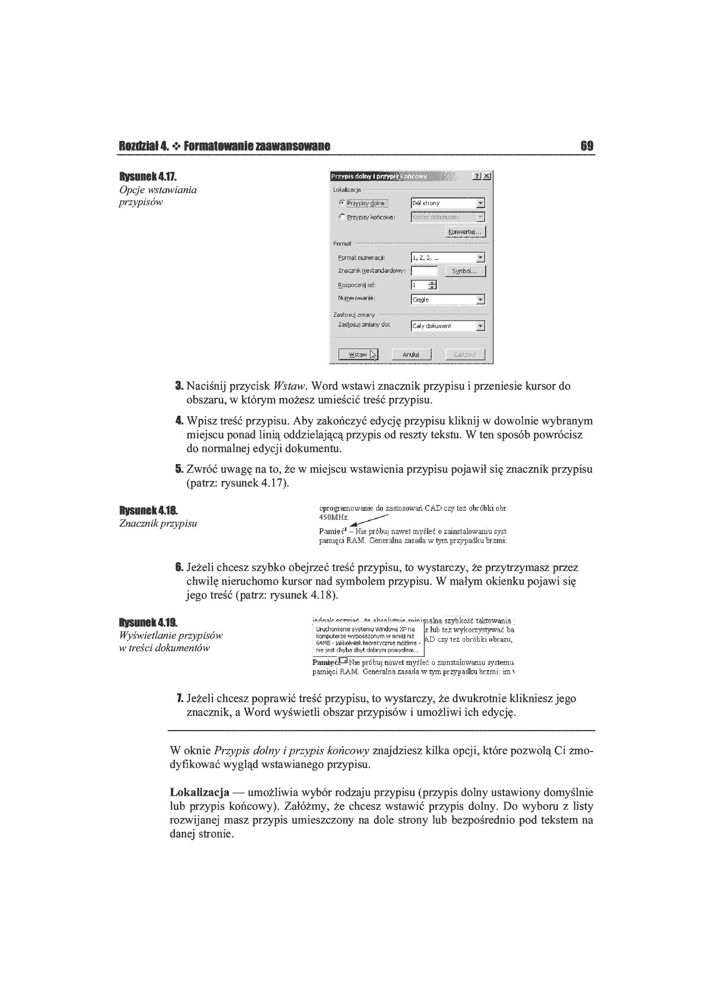 Fragment „MS Word 2002/XP. Ćwiczenia praktyczne” — strona 18 z 27