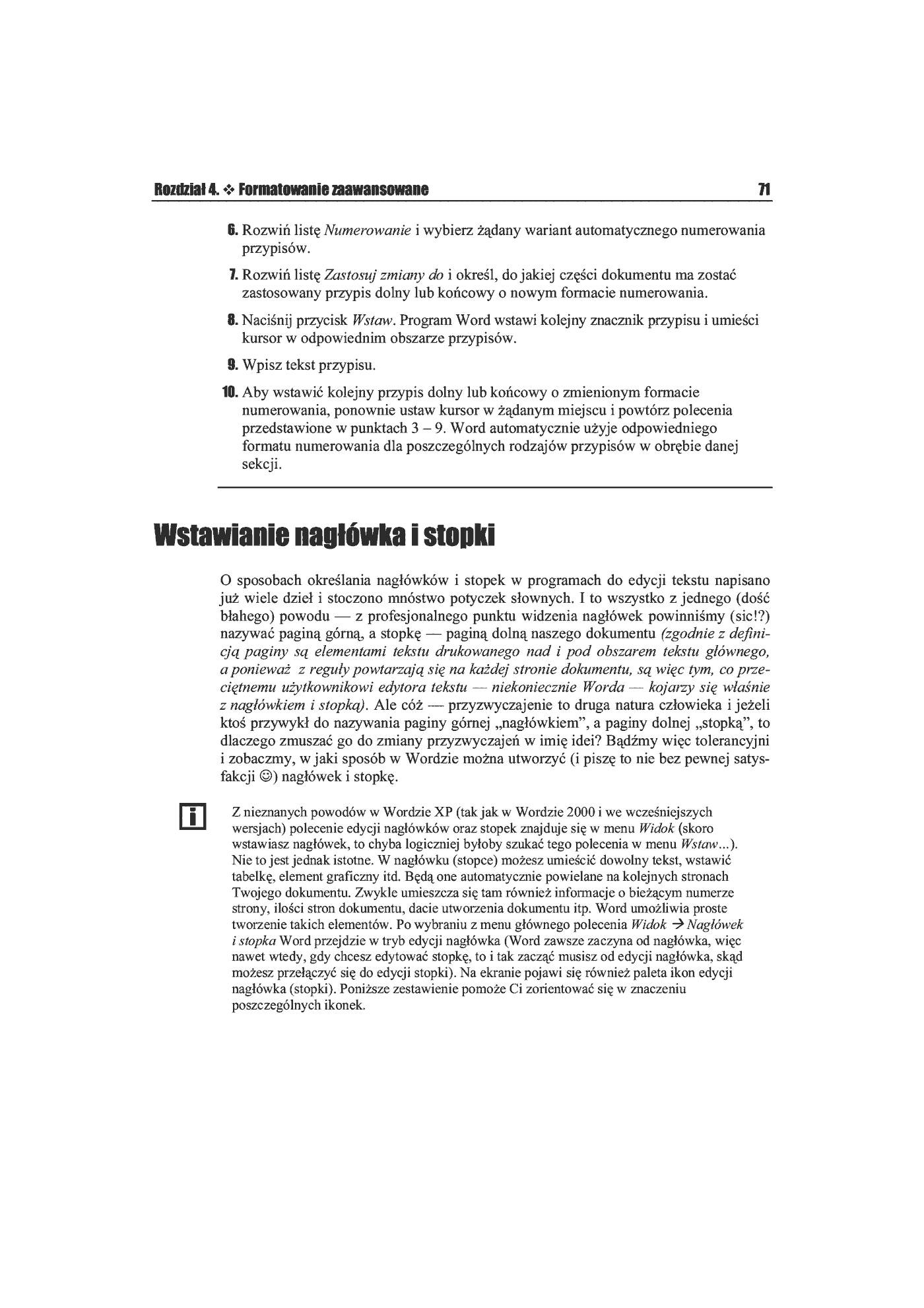 Fragment „MS Word 2002/XP. Ćwiczenia praktyczne” — strona 20 z 27