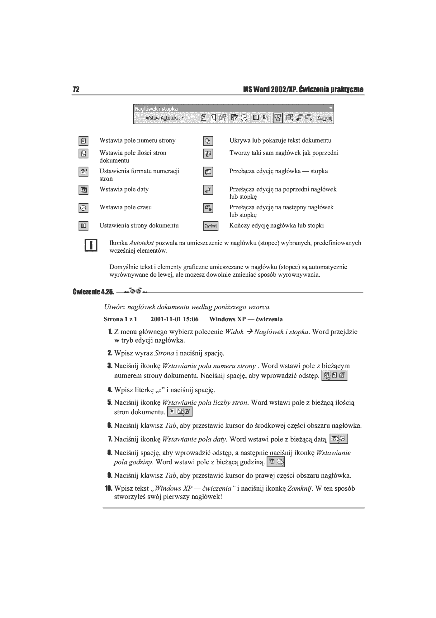 Fragment „MS Word 2002/XP. Ćwiczenia praktyczne” — strona 21 z 27