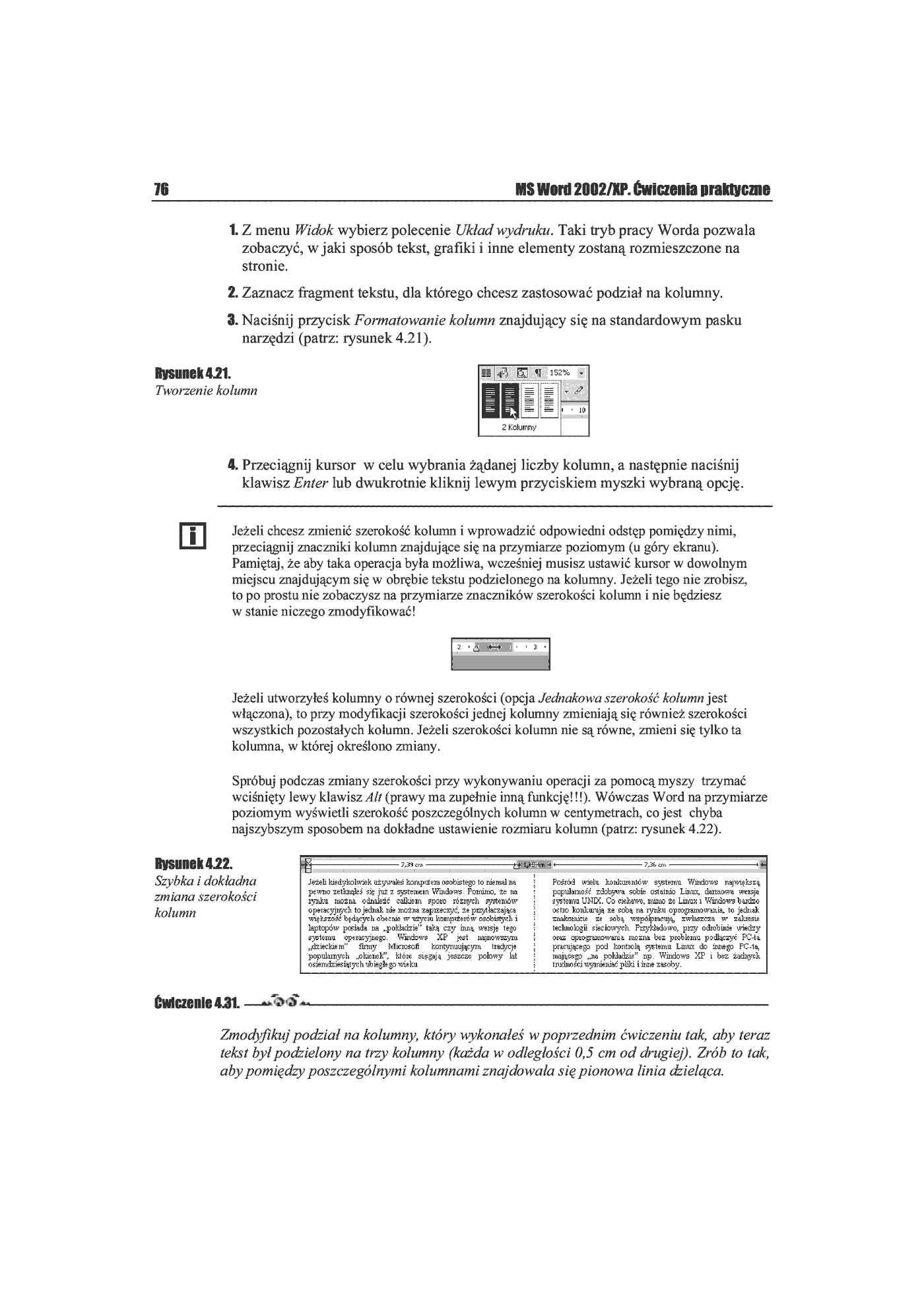 Fragment „MS Word 2002/XP. Ćwiczenia praktyczne” — strona 25 z 27
