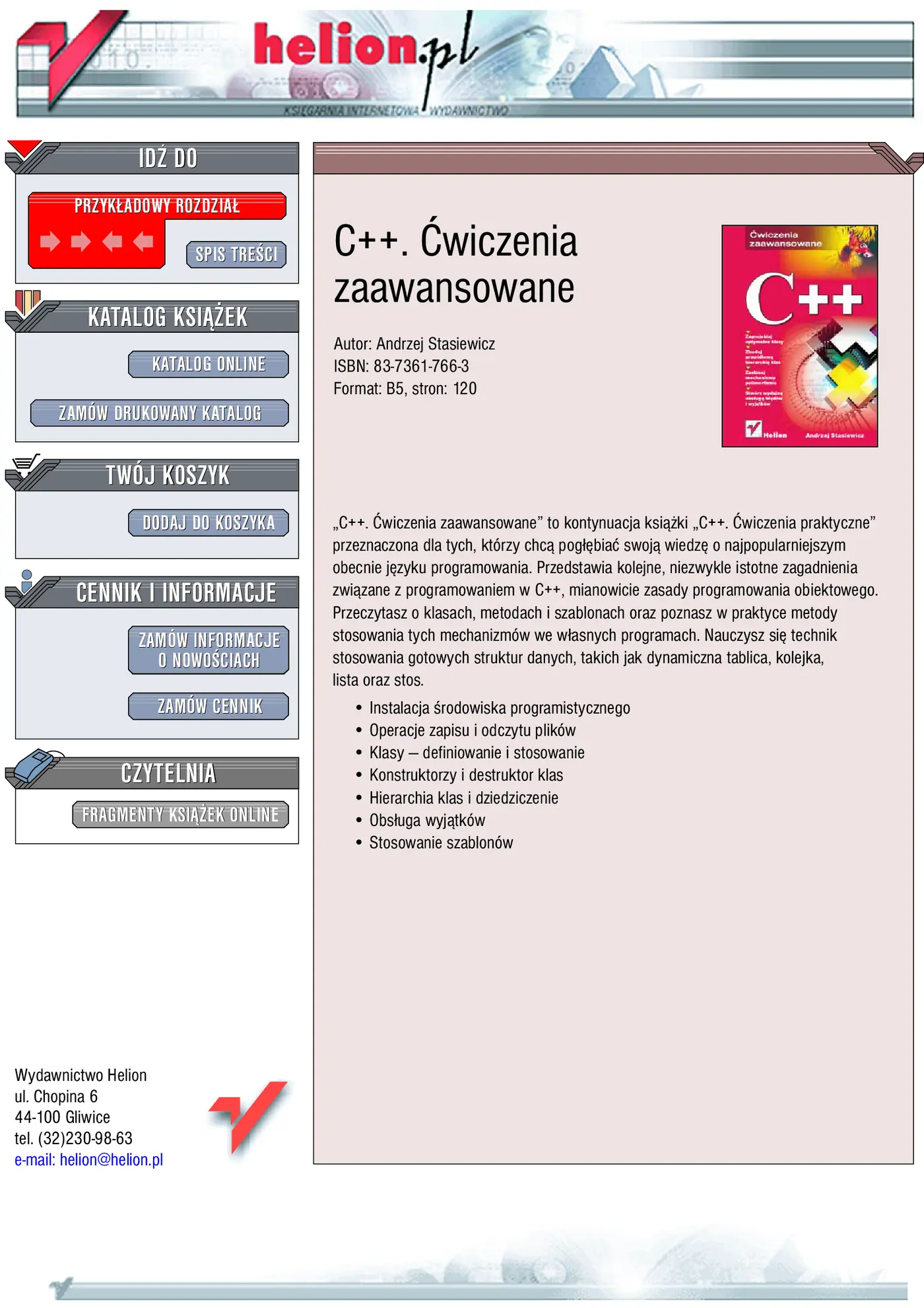 Fragment „C++. Ćwiczenia zaawansowane” — strona 1 z 10