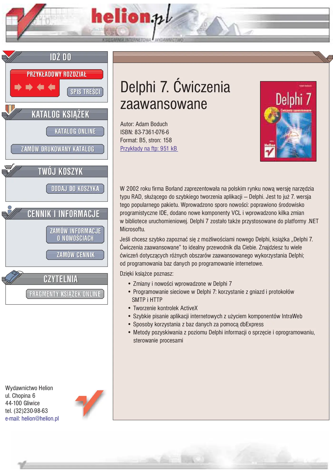 Fragment „Delphi 7. Ćwiczenia zaawansowane” — strona 1 z 34