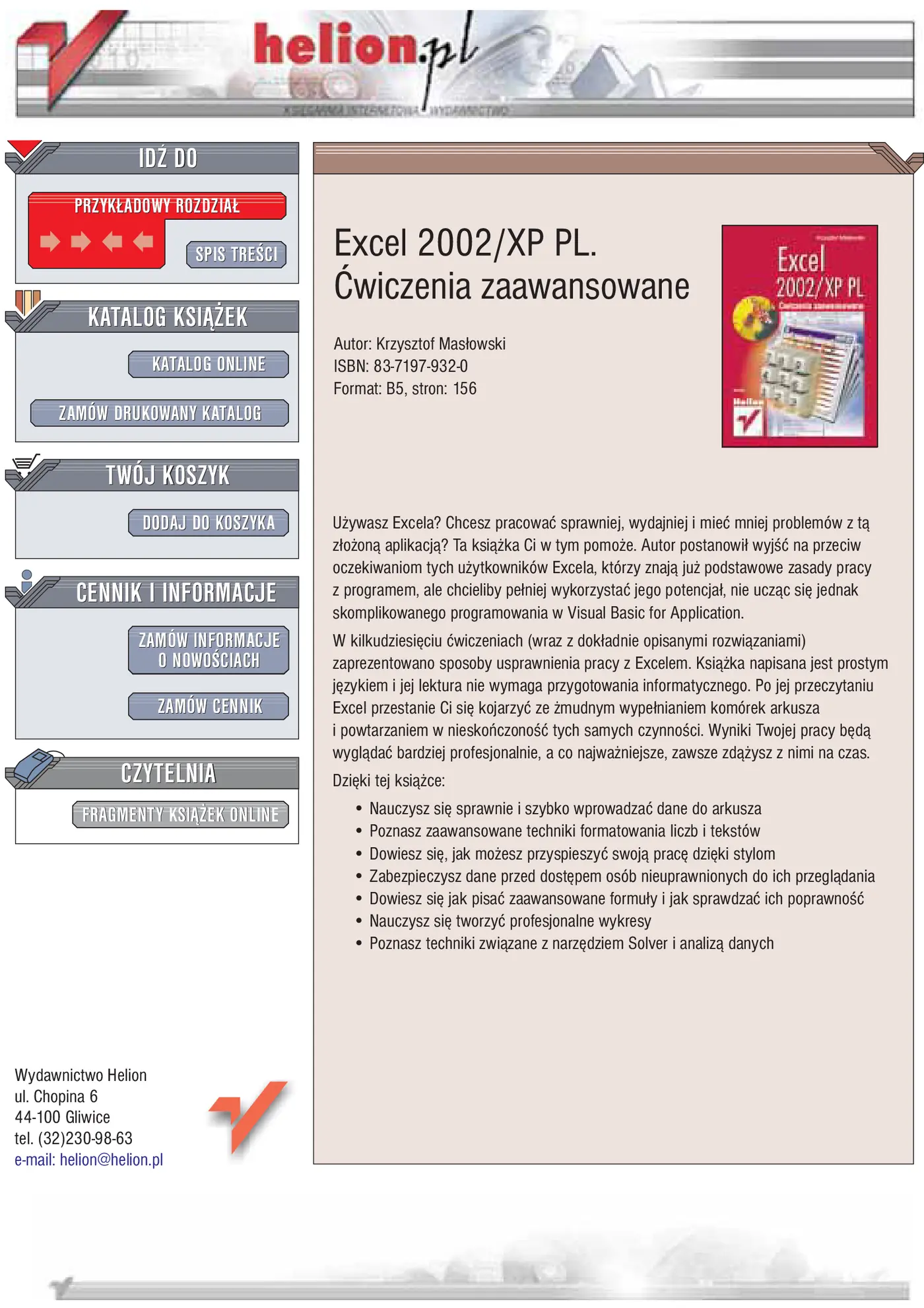 Fragment „Excel 2002/XP PL. Ćwiczenia zaawansowane” — strona 1 z 28