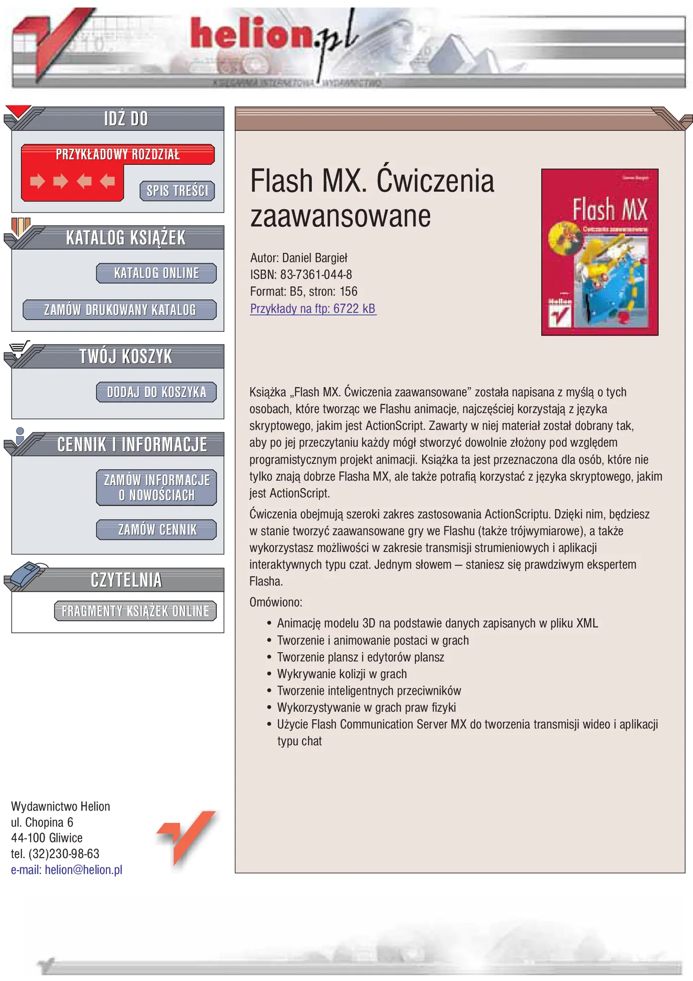 Fragment „Flash MX. Ćwiczenia zaawansowane” — strona 1 z 24