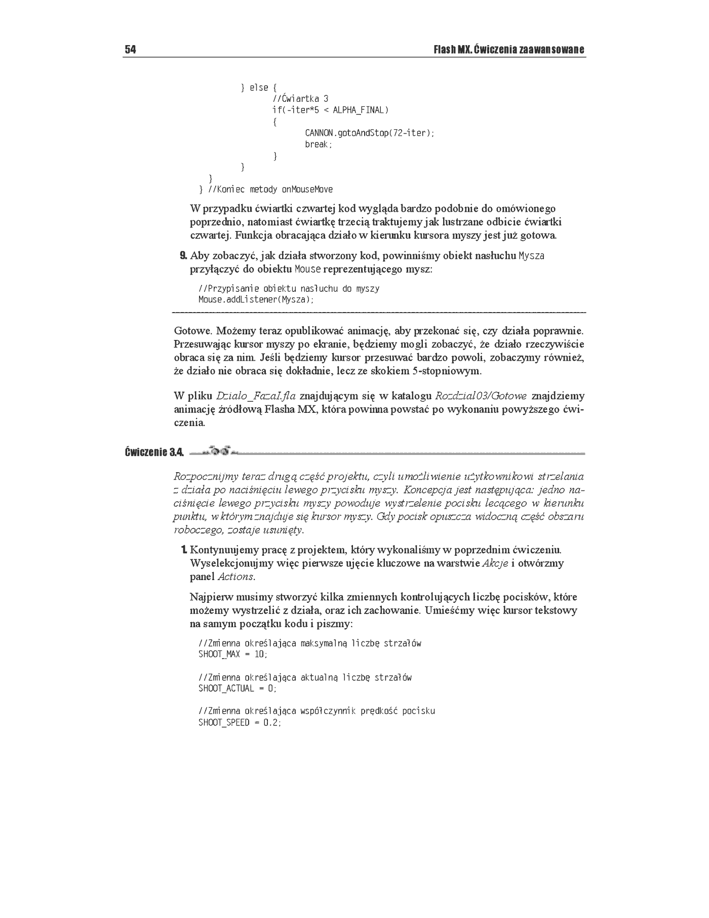 Fragment „Flash MX. Ćwiczenia zaawansowane” — strona 21 z 24